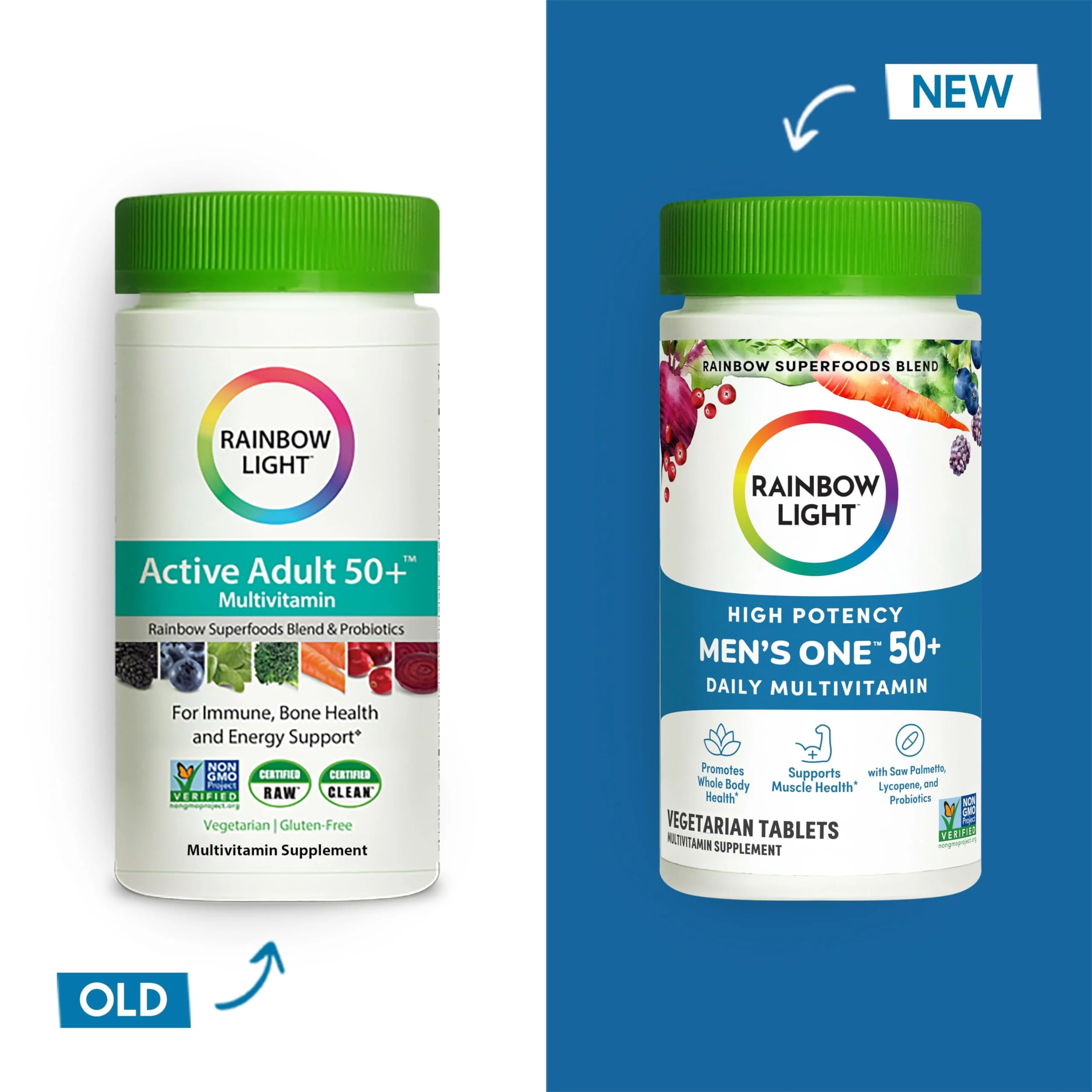 Rainbow Light Men's One 50+ Multivitamin – High Potency Immune Support, Vitamin C, D & Zinc, Vegetarian & Non-GMO - Image 10