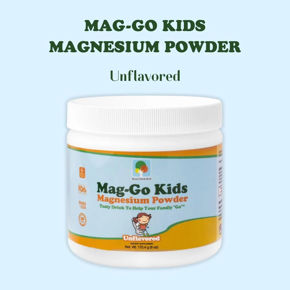 Raise Them Well Mag-Go Kids Magnesium Powder – Constipation Relief (Unflavored) | 140 Servings - Image 5