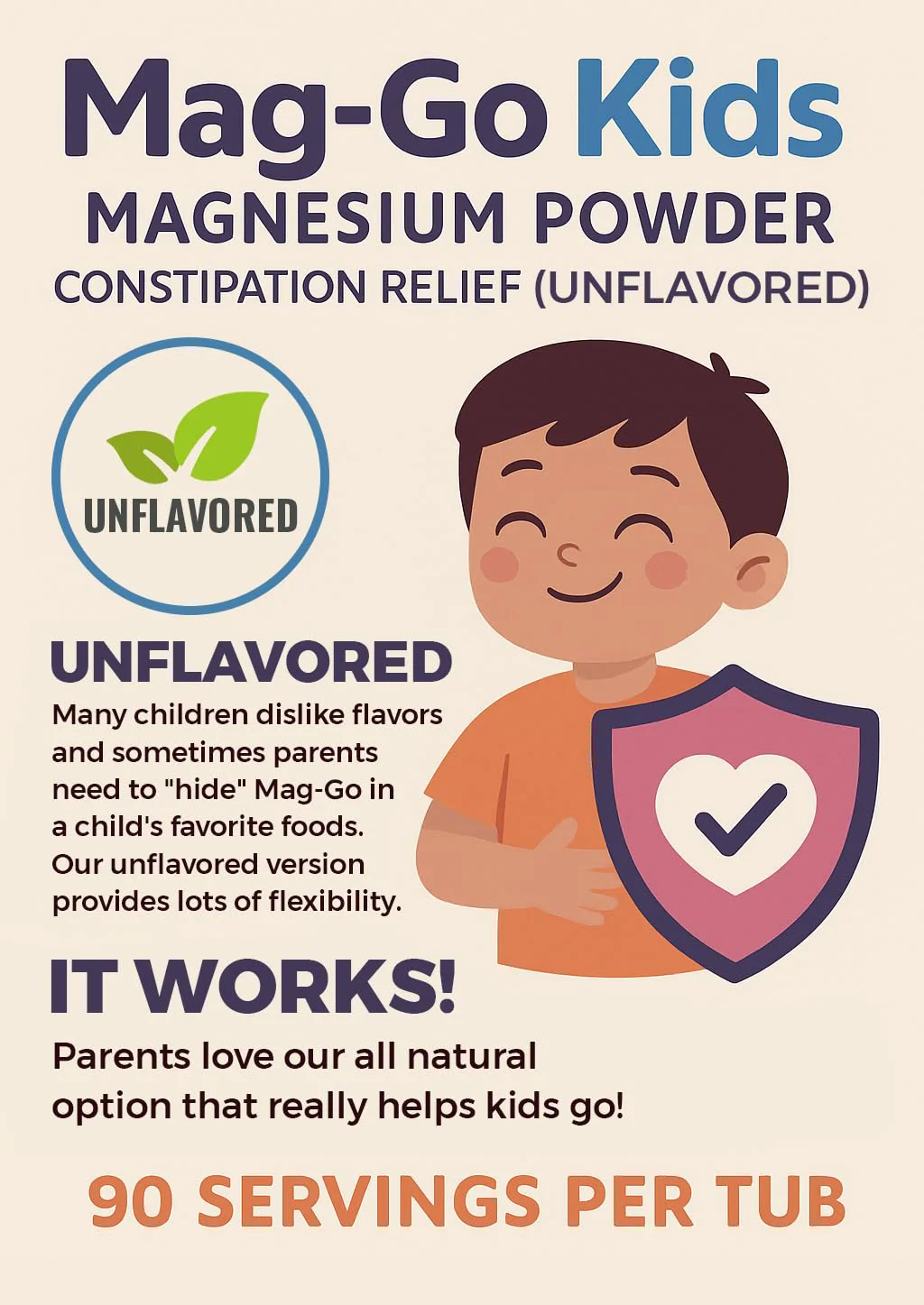 Raise Them Well Mag-Go Kids Magnesium Powder – Constipation Relief (Unflavored) | 140 Servings - Image 6