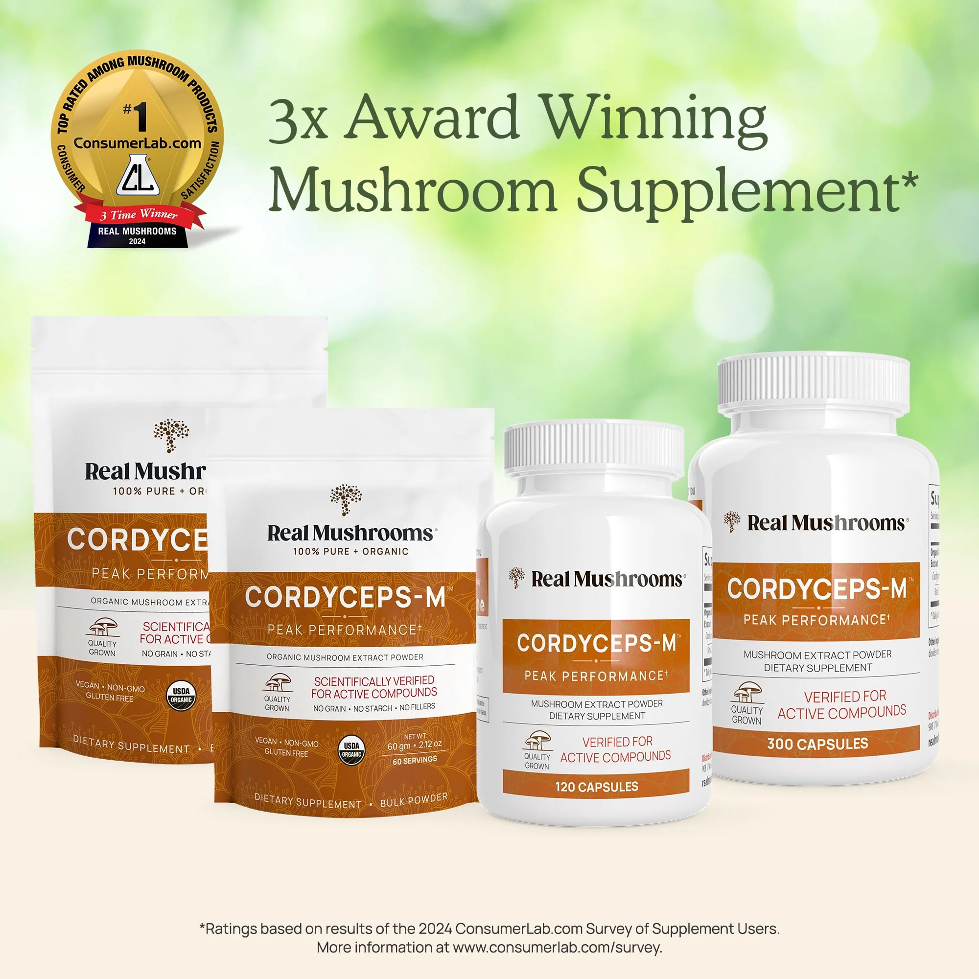 Real Mushrooms Cordyceps Capsules – Organic Cordyceps Militaris, 300 Vegan Capsules | 8% Beta-Glucans, Made in USA - Image 15
