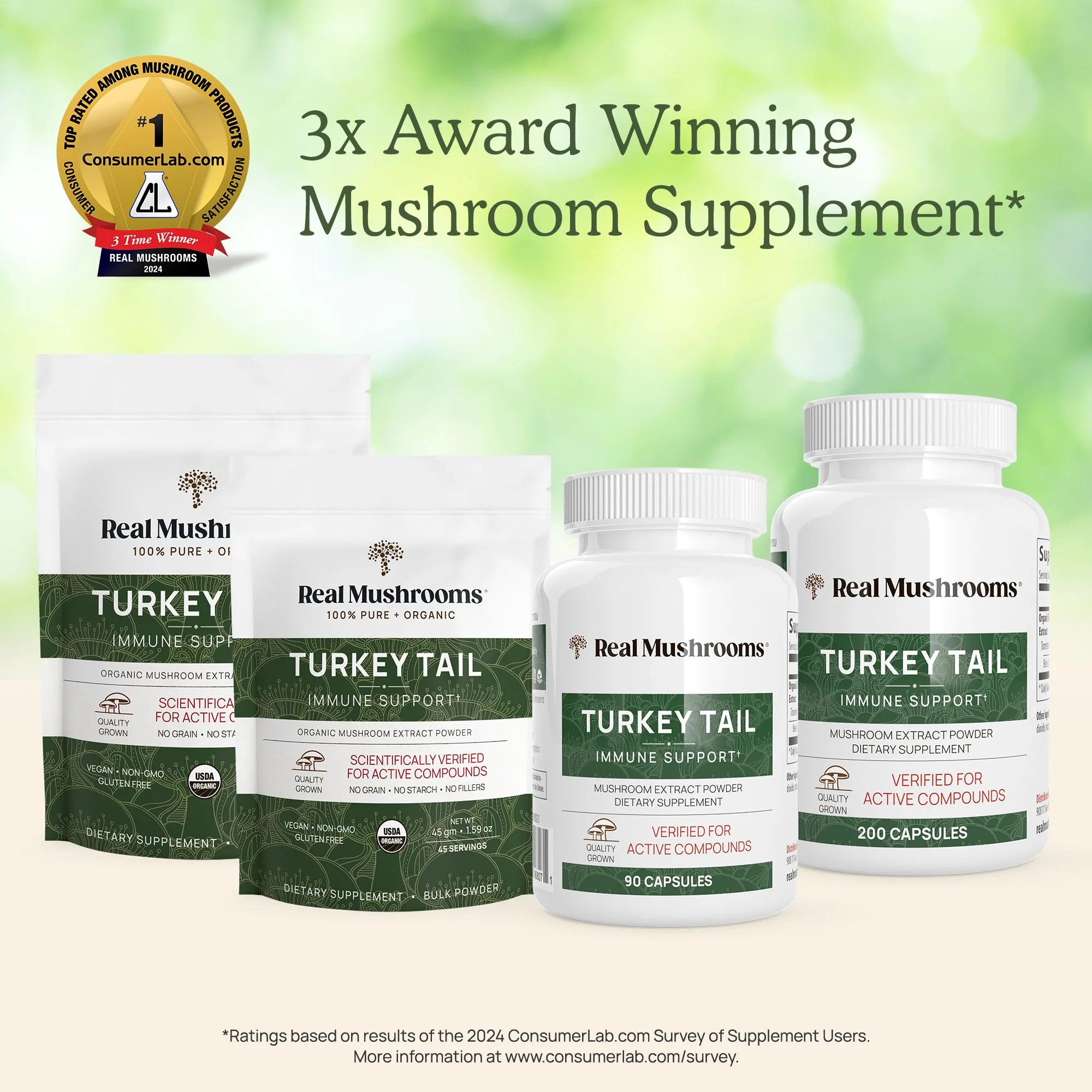 Real Mushrooms Turkey Tail Mushroom Powder – Organic Extract, 100 Servings | Vegan & Non-GMO - Image 7