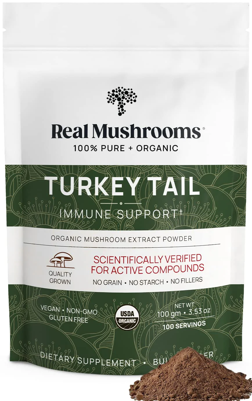 Real Mushrooms Turkey Tail Mushroom Powder – Organic Extract, 100 Servings | Vegan & Non-GMO - Image 9