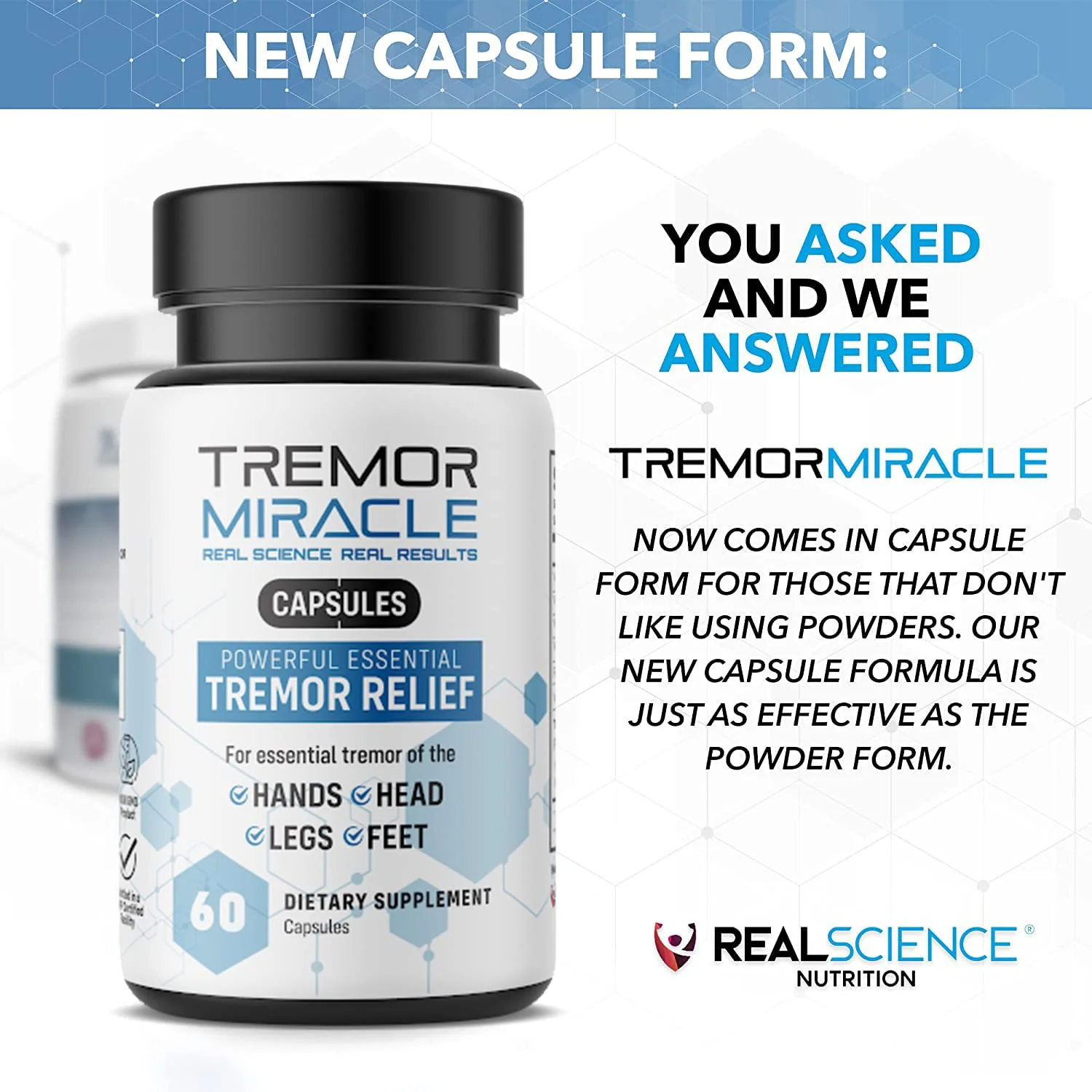 Real Science Tremor Miracle Capsules – Tremor Relief for Adults | TremorStop GABA Vitamins | Made in USA - Image 4