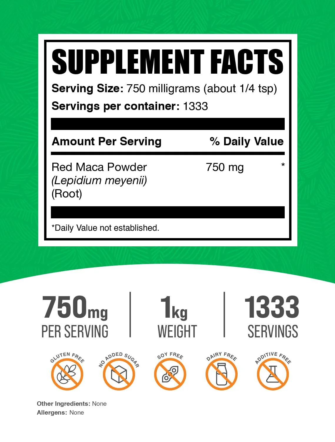 Red Maca Powder 1kg – 750mg per Serving, Vegan & Gluten Free | BulkSupplements - Image 2