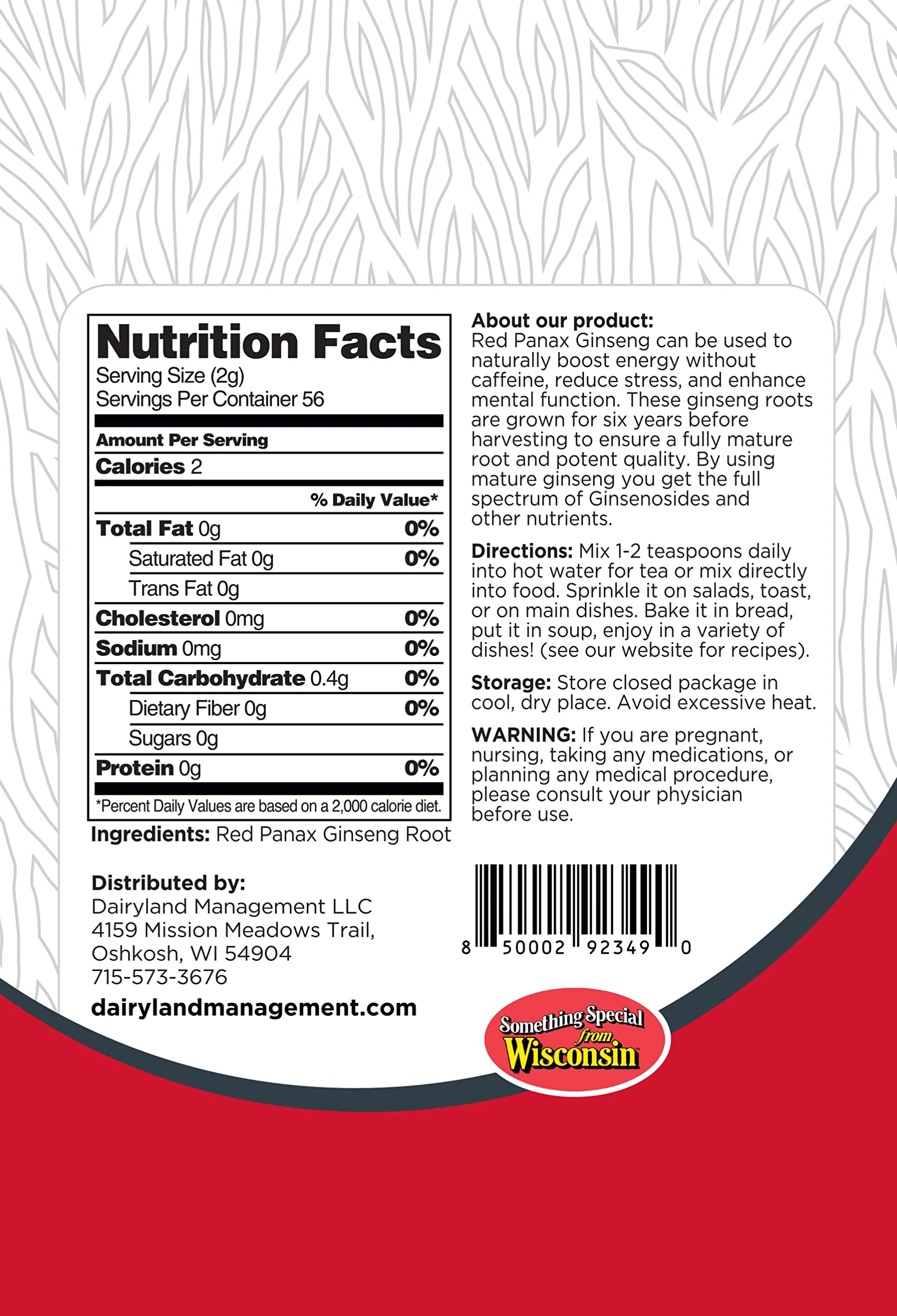 Red Panax Ginseng Powder (8 oz) – 10% Ginsenosides, Energy & Mood | Dairyland - Image 12