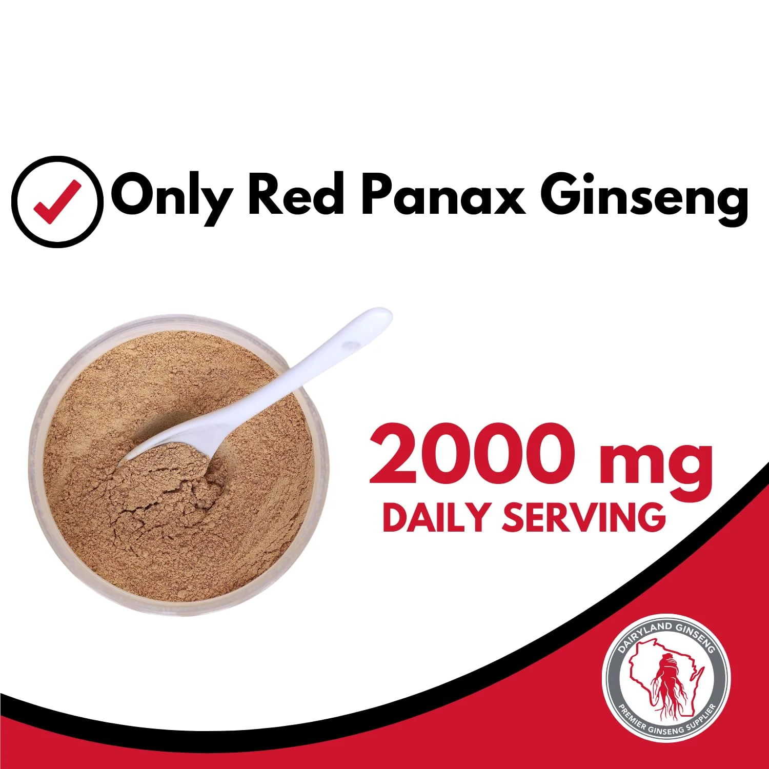Red Panax Ginseng Powder (8 oz) – 10% Ginsenosides, Energy & Mood | Dairyland - Image 2