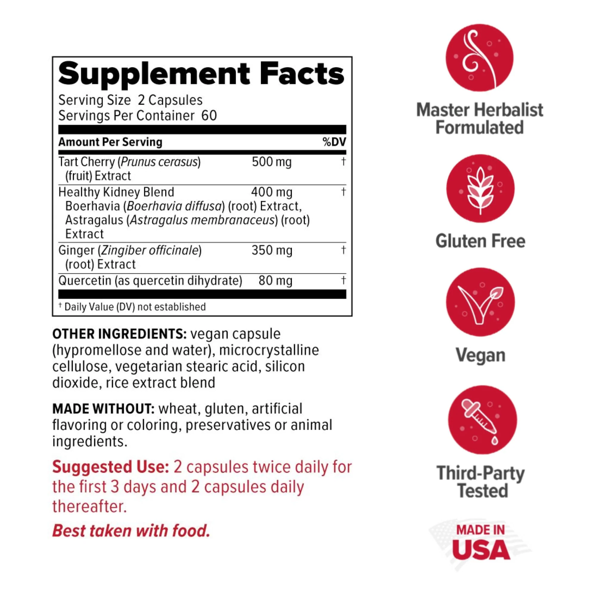 Redd Remedies Gouch! — Joint & Uric Acid Support with Tart Cherry & Quercetin | 120 Vegan Capsules - Image 2