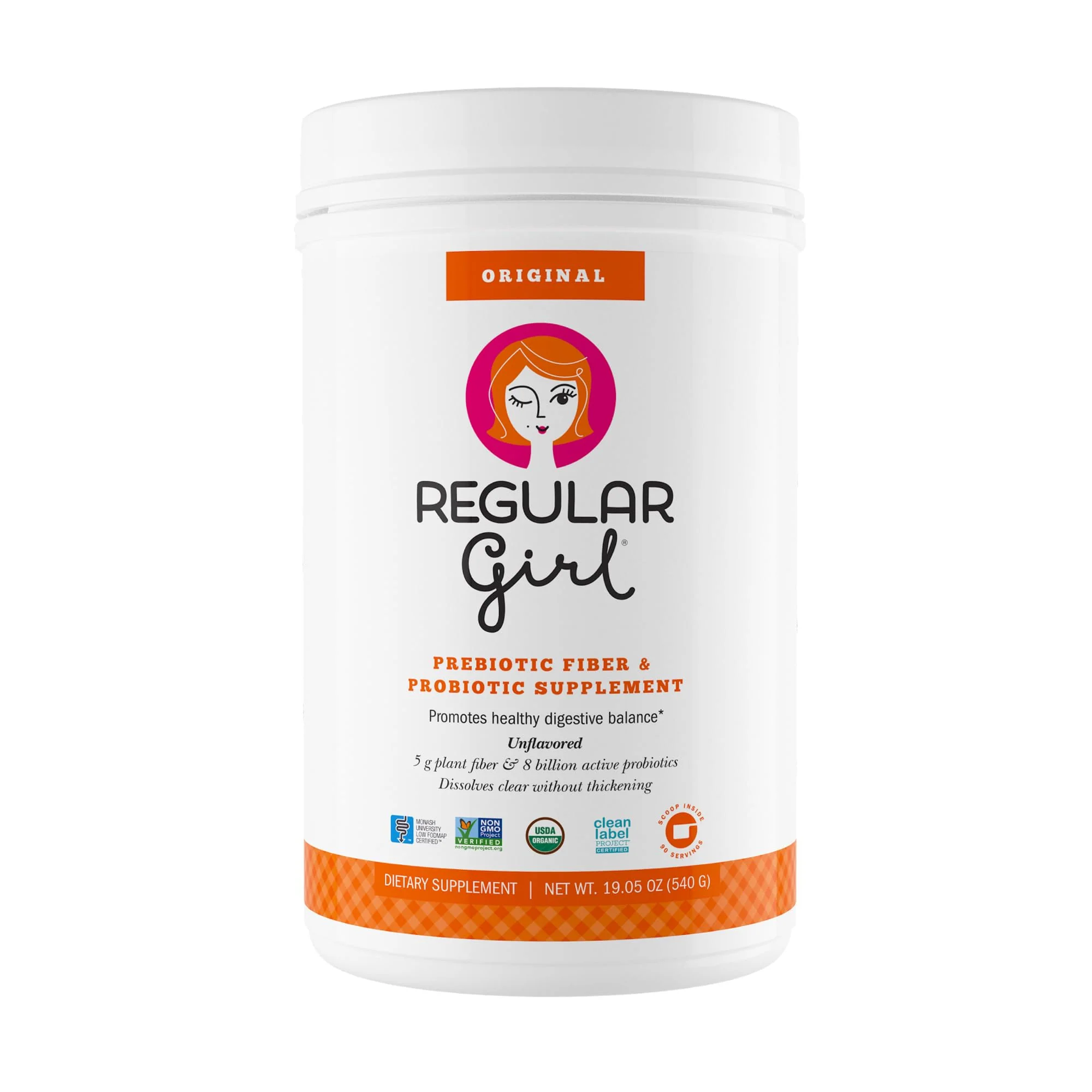 Regular Girl Organic Powder – Prebiotic Fiber & Probiotics for Women, Low FODMAP, 90 Servings - Image 9
