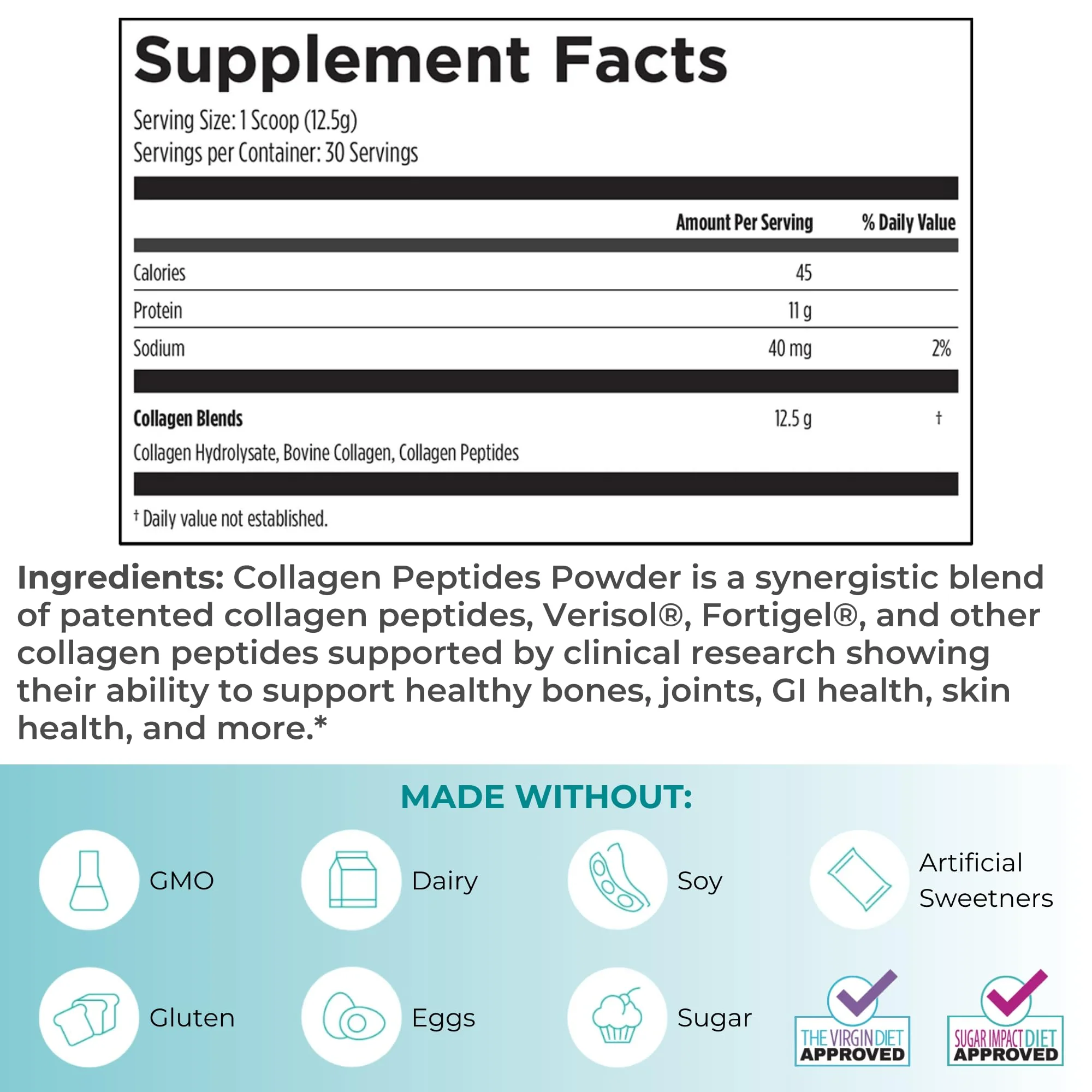 Reignite Wellness by JJ Virgin - Collagen Peptides Powder | 30 Servings - Image 2
