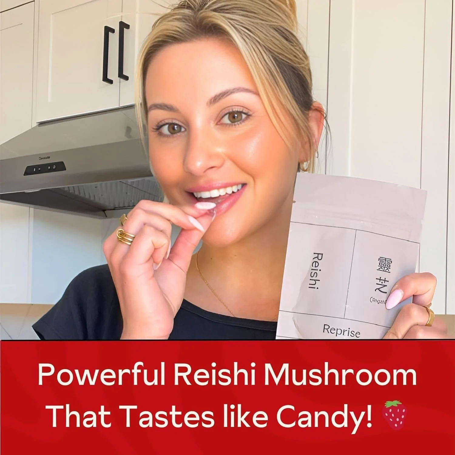 Reishi Mushroom Gummies | Hongo Reishi Mushroom Supplement (Lingzhi, Ganoderma Lucidum) | Full Spectrum Stress Gummies for Adults | Red Reishi Mushroom | Strawberry Flavor | 45 Count (Pack of 3) - Image 6