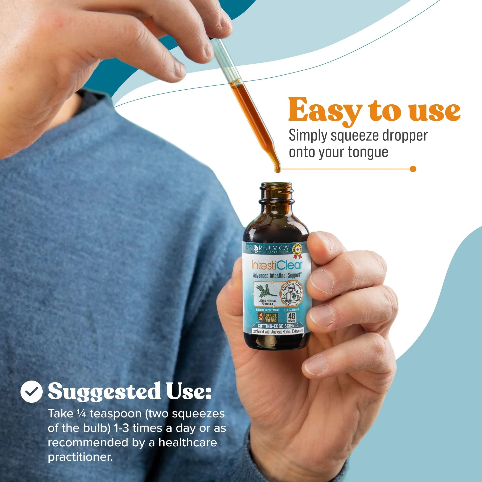 Rejuvica Health IntestiClear – Advanced Herbal Intestinal Cleanse (Liquid Tincture) - Image 13
