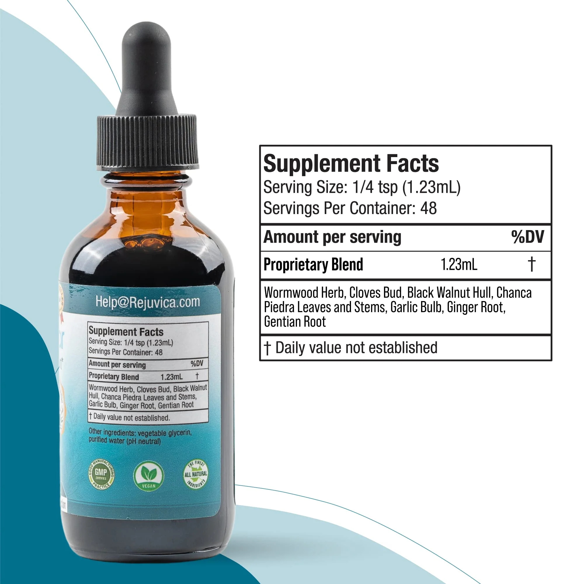 Rejuvica Health IntestiClear – Advanced Herbal Intestinal Cleanse (Liquid Tincture) - Image 14