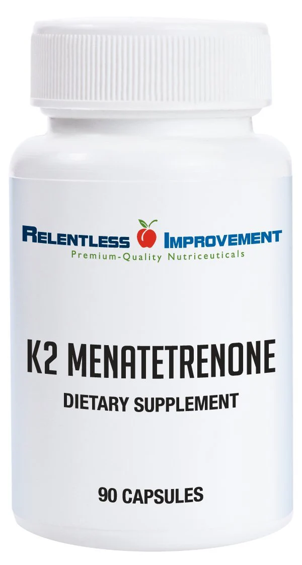 Relentless Improvement Vitamin K2 MK4 15,000 mcg — High-Potency, Soy-Free Vegi-Capsules