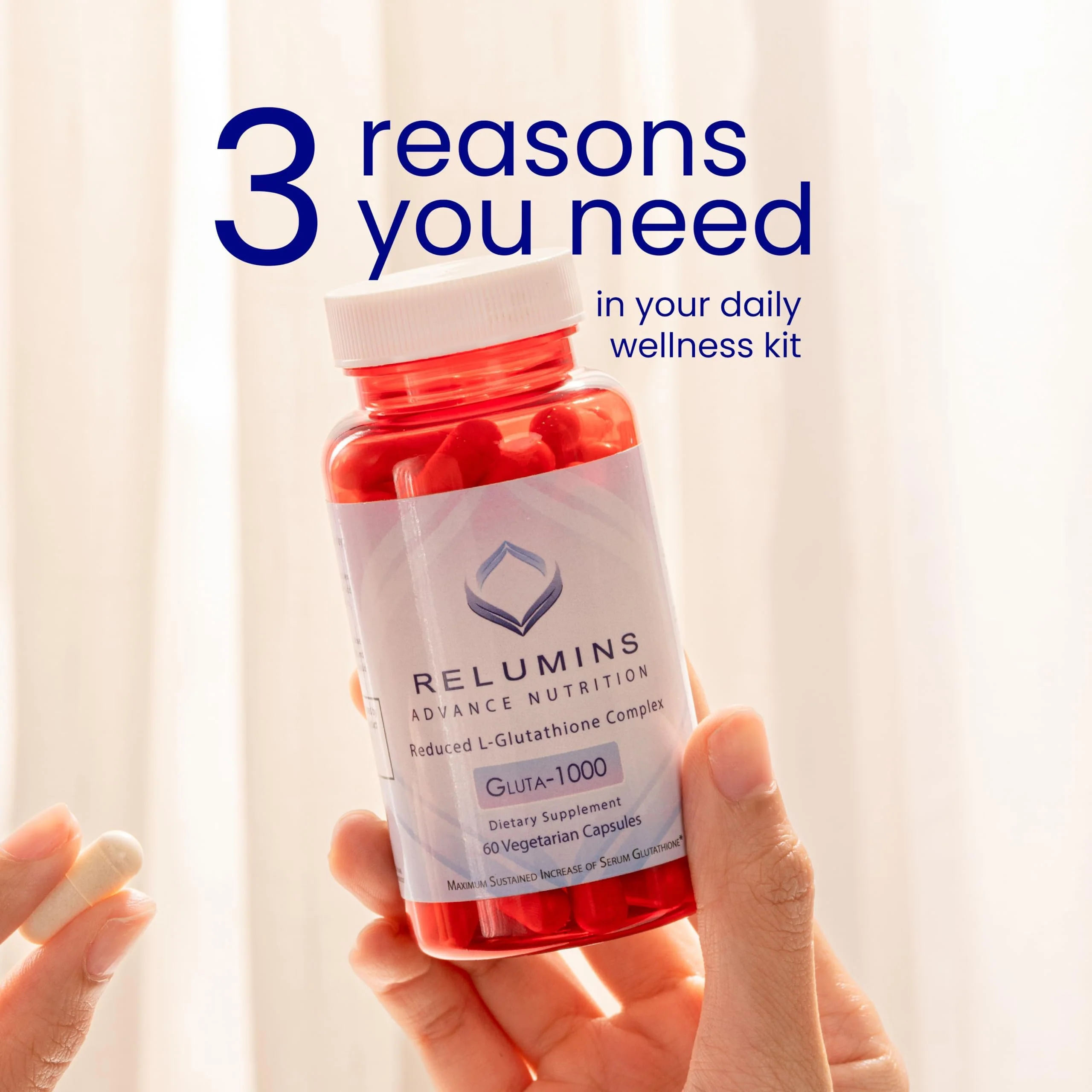 Relumins L-Glutathione 1000mg Complex with Alpha Lipoic Acid – 60 Caps x 3 Bottles - Image 13