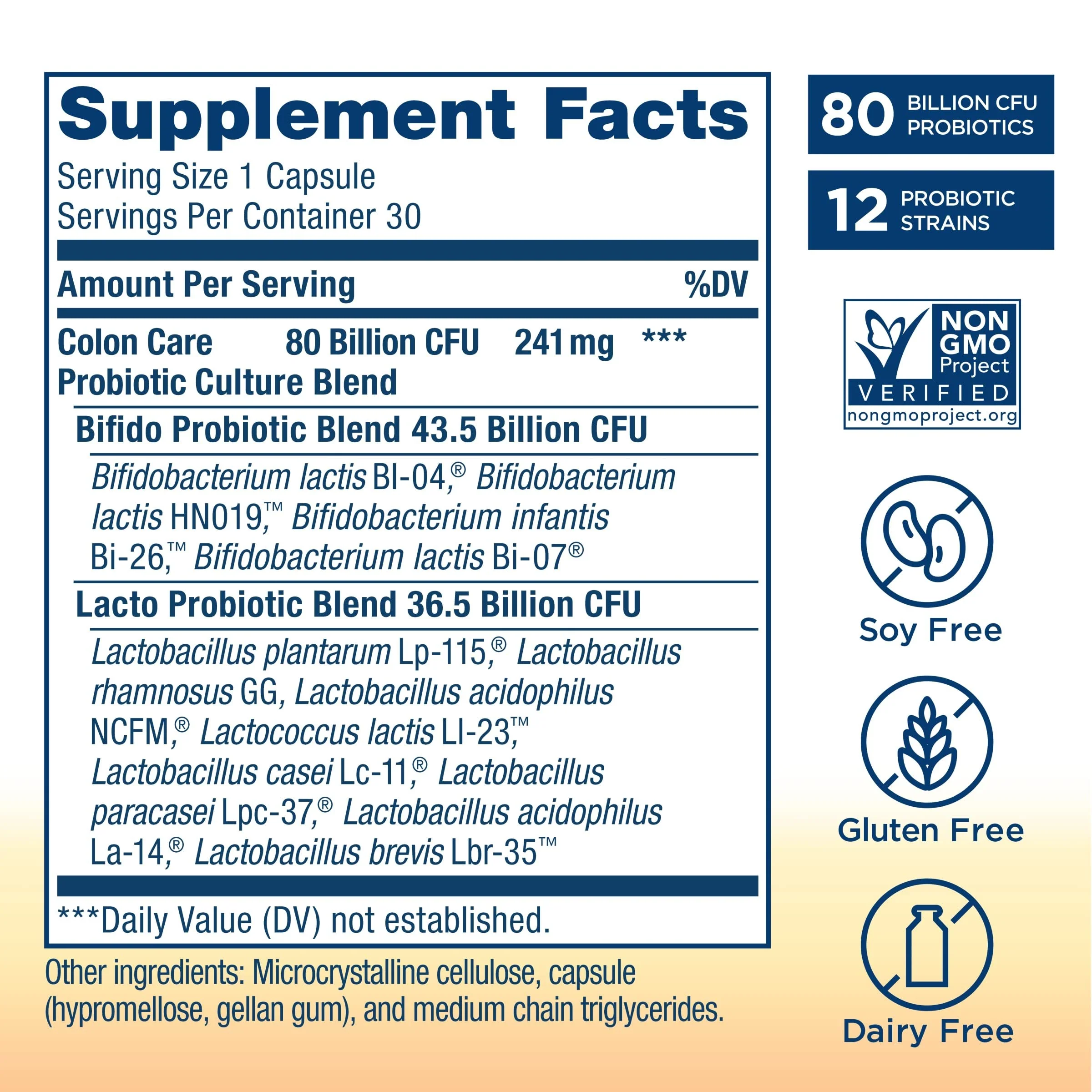Renew Life Colon Care Probiotic - 80B CFU, 60 Veggie Capsules | Gluten Free, Dairy Free, Soy Free - Image 4
