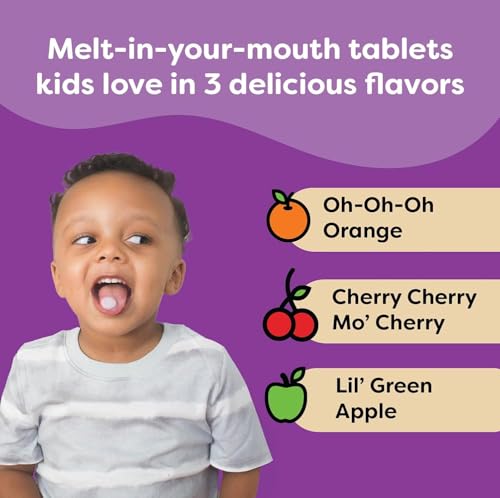 Renzo's Picky Eater Kids Multivitamin with Iron | Sugar-Free Melty Tabs – Cherry Mo' Cherry Flavor - Image 4
