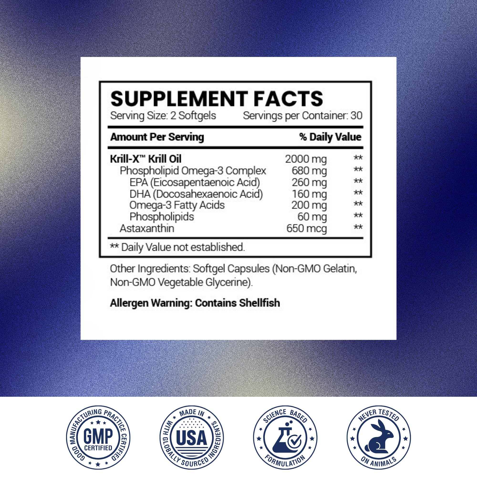 Research Verified Antarctic Krill Oil 2000mg - 360 Softgels - 6 Month Supply - Made in USA | Heart & Brain Support - Image 24