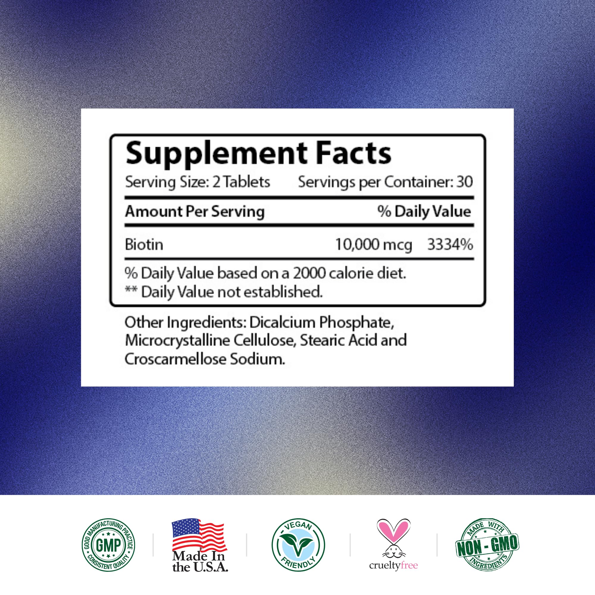 Research Verified Biotin 10,000mcg – Vegan Hair, Skin & Nails - Image 7