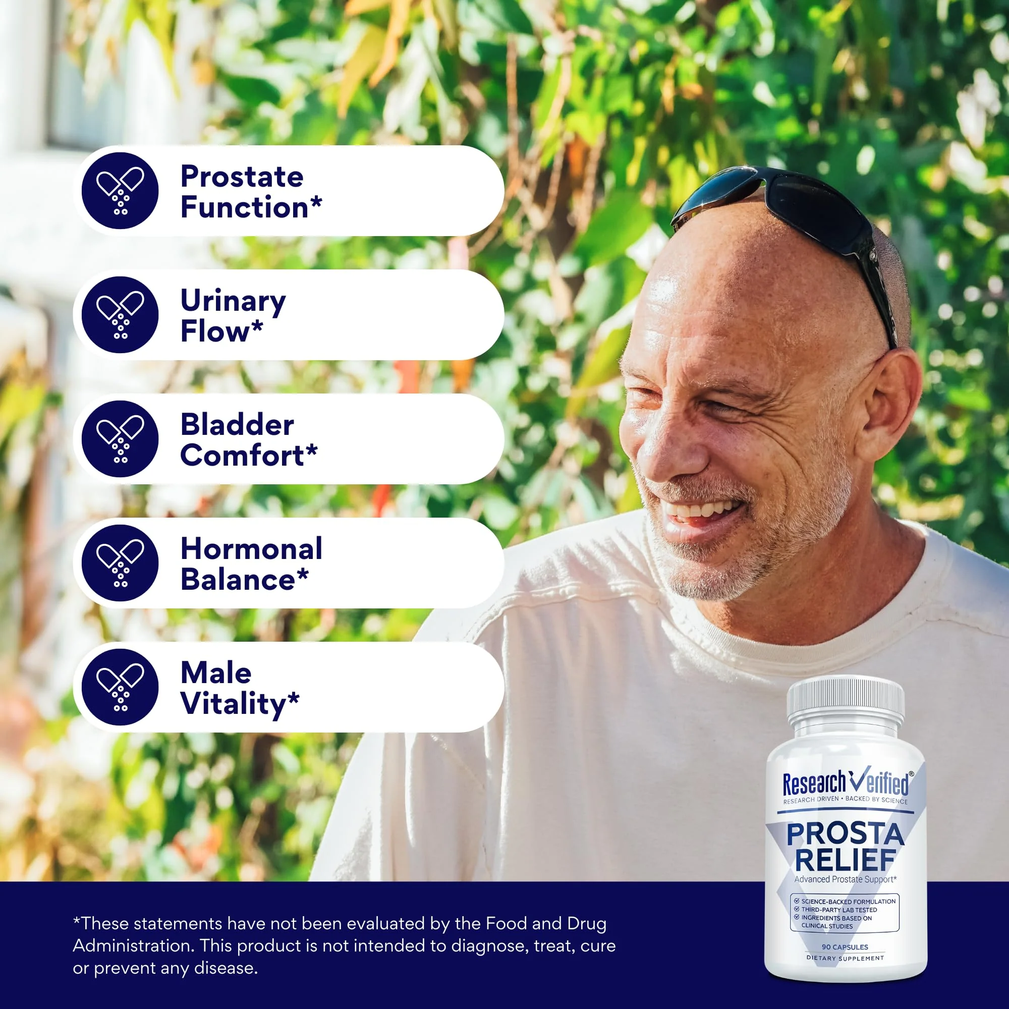 Research Verified Prosta Relief - Saw Palmetto & Bioperine - Prostate, Bladder & Urinary Health - 90 Capsules (Pack of 2) - Image 5