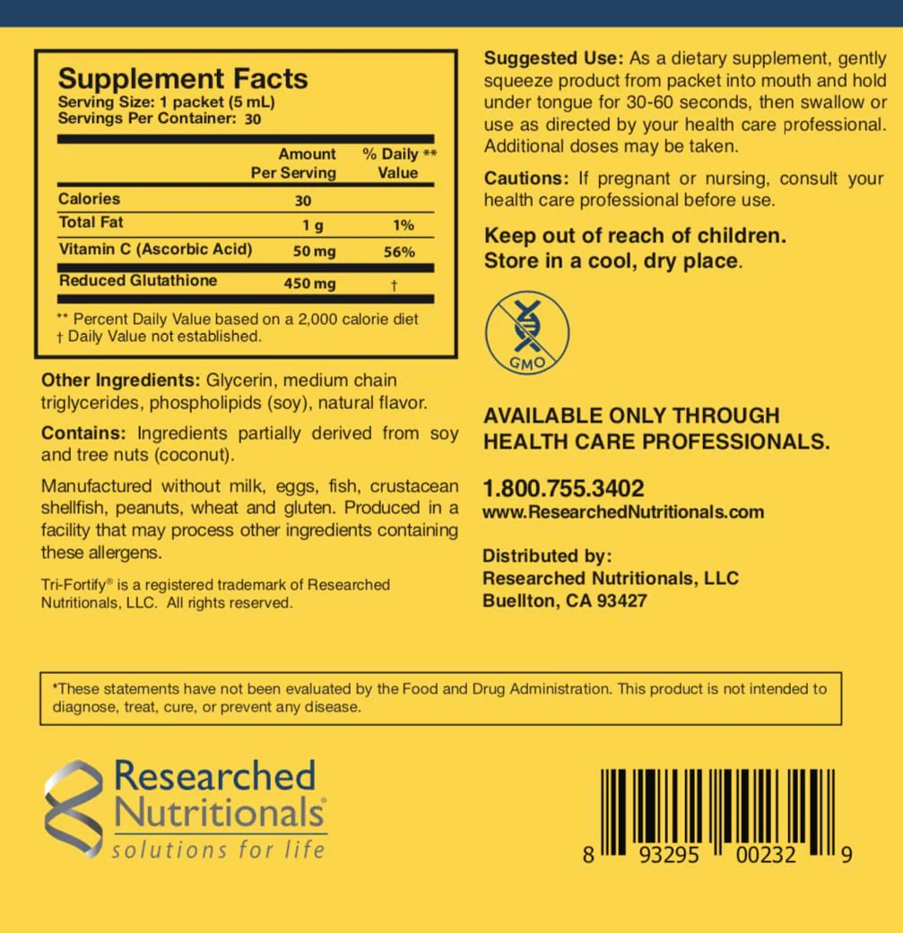 Researched Nutritionals Liposomal Glutathione 450mg + Colostrum & Mushrooms Immunity Duo – Enhanced Immunity Tri-Fortify + Transfer Factor Multi-Immune (2 Piece Set) - Image 5