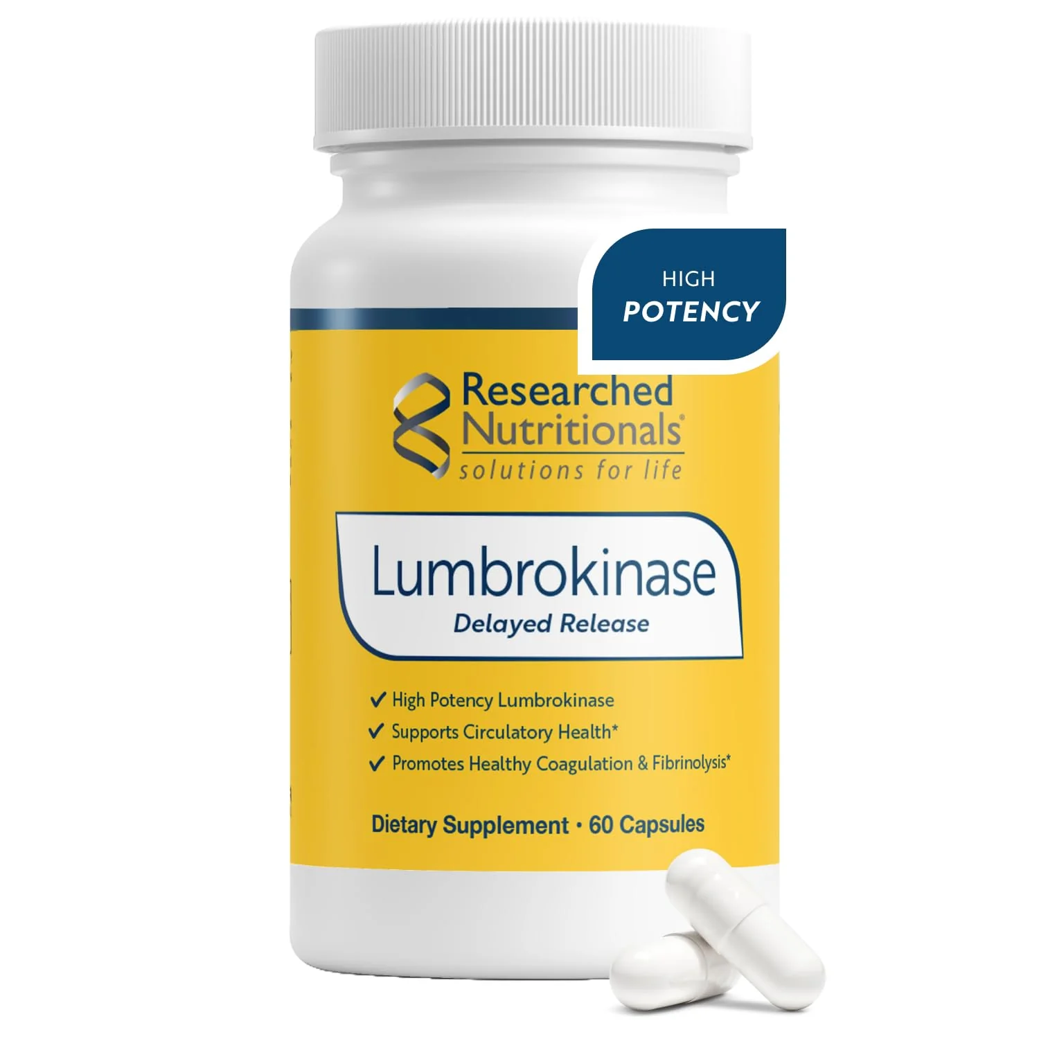 Researched Nutritionals Lumbrokinase — High-Potency 880,000 IU, Delayed-Release (60 caps) - Image 9