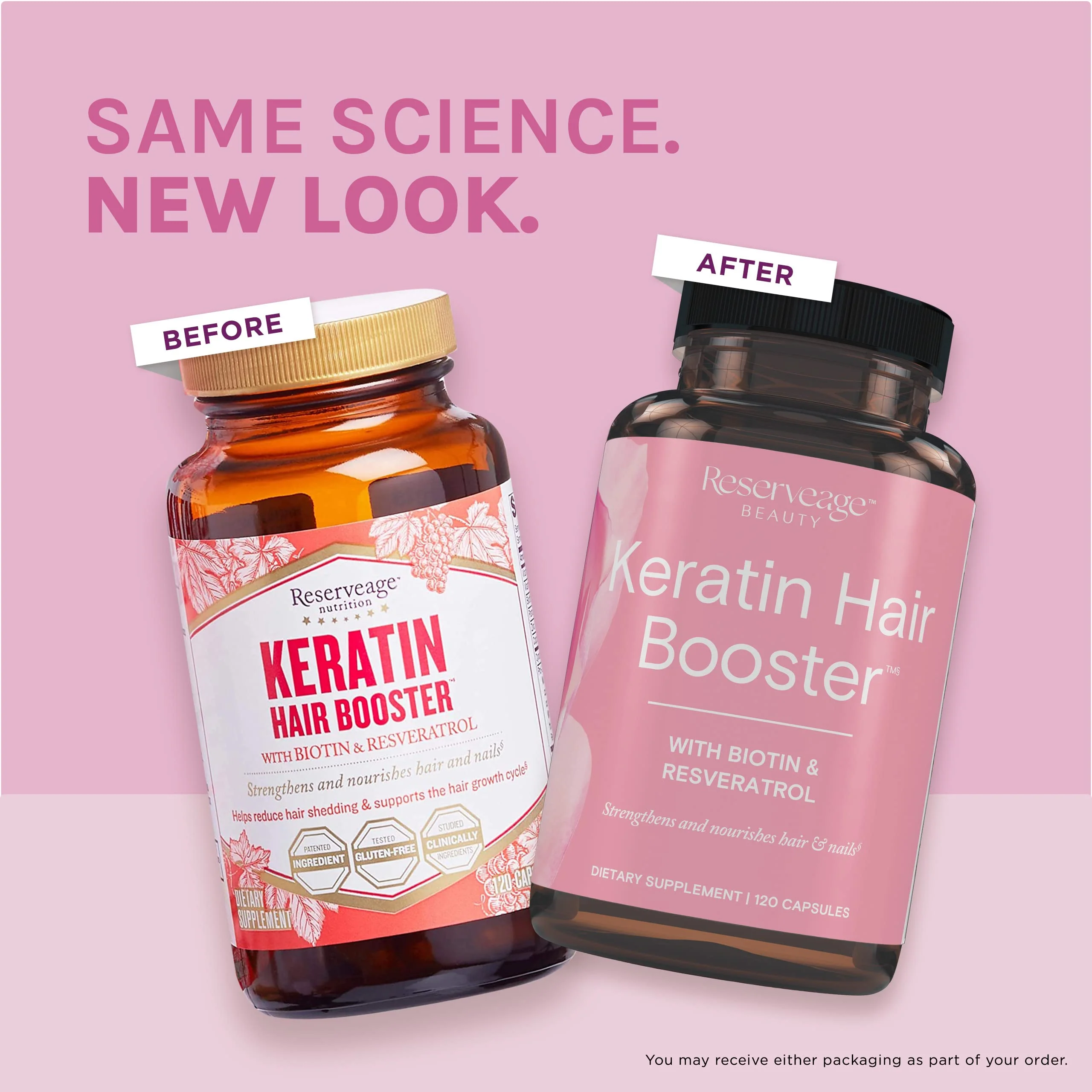 Reserveage Beauty Keratin Hair Booster with Biotin & Resveratrol – Hair & Nail Growth (120 Capsules) - Image 13