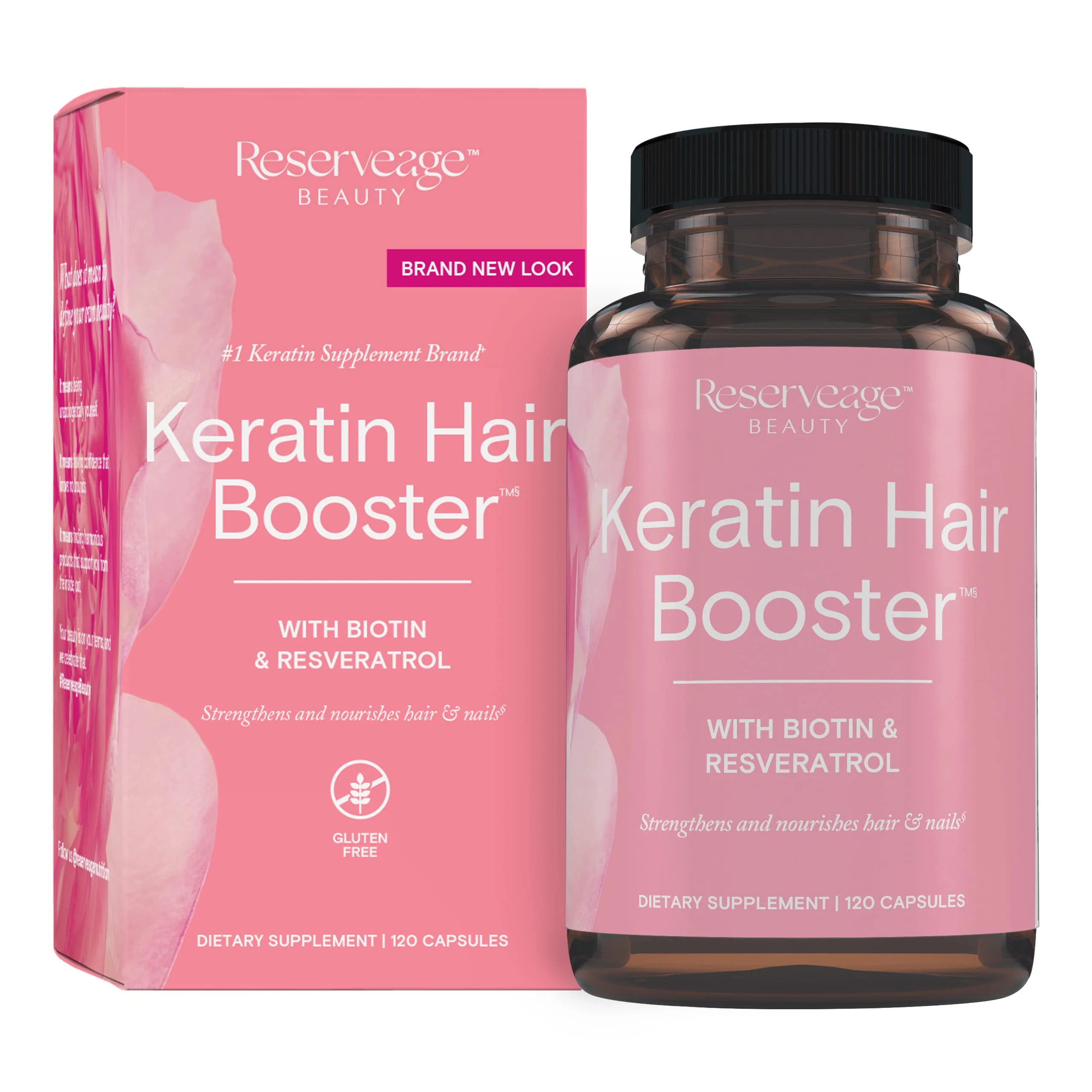 Reserveage Beauty Keratin Hair Booster with Biotin & Resveratrol – Hair & Nail Growth (120 Capsules) - Image 8