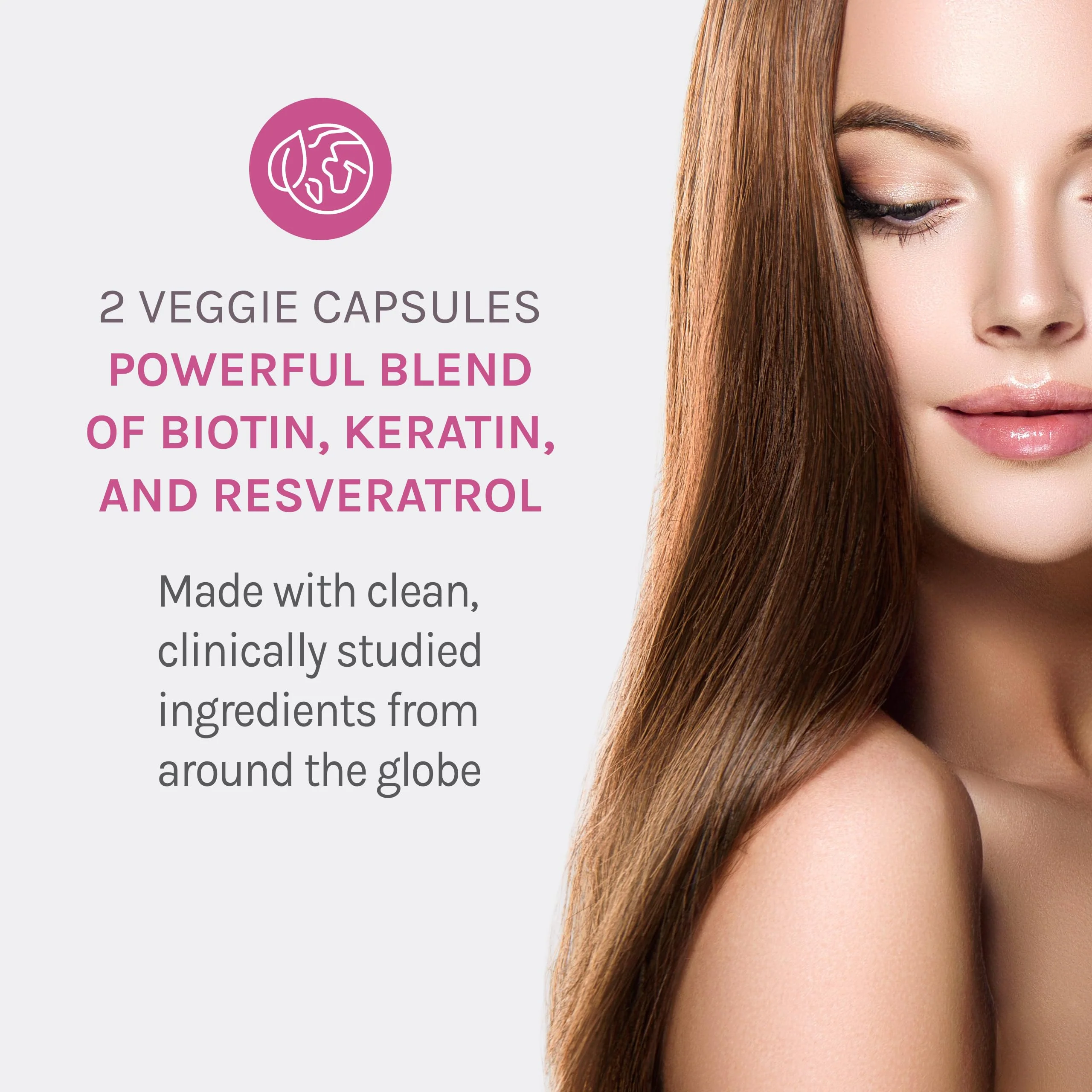 Reserveage Beauty Keratin Hair Booster with Biotin & Resveratrol – Hair & Nail Support for Women | 60 Capsules - Image 12