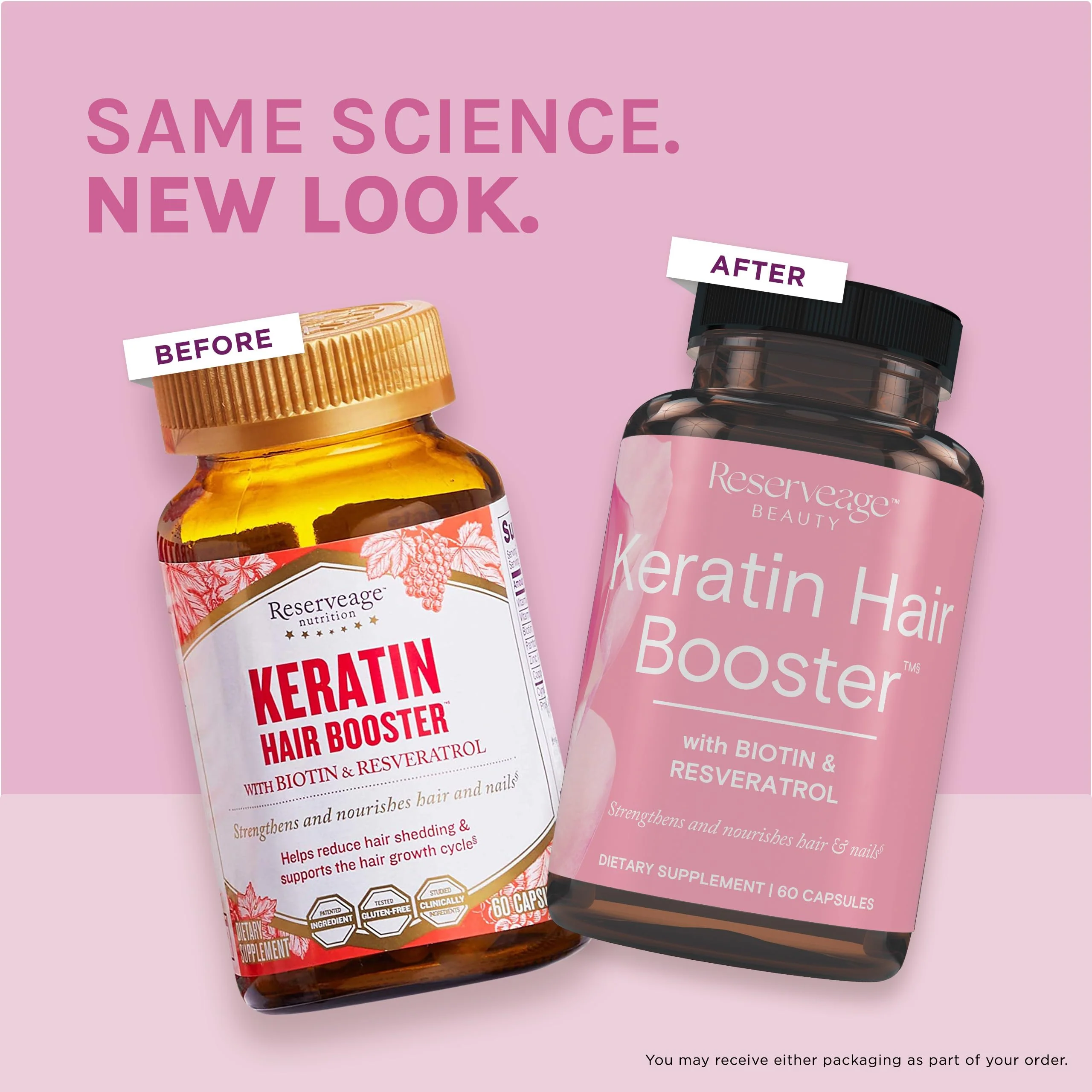 Reserveage Beauty Keratin Hair Booster with Biotin & Resveratrol – Hair & Nail Support for Women | 60 Capsules - Image 14