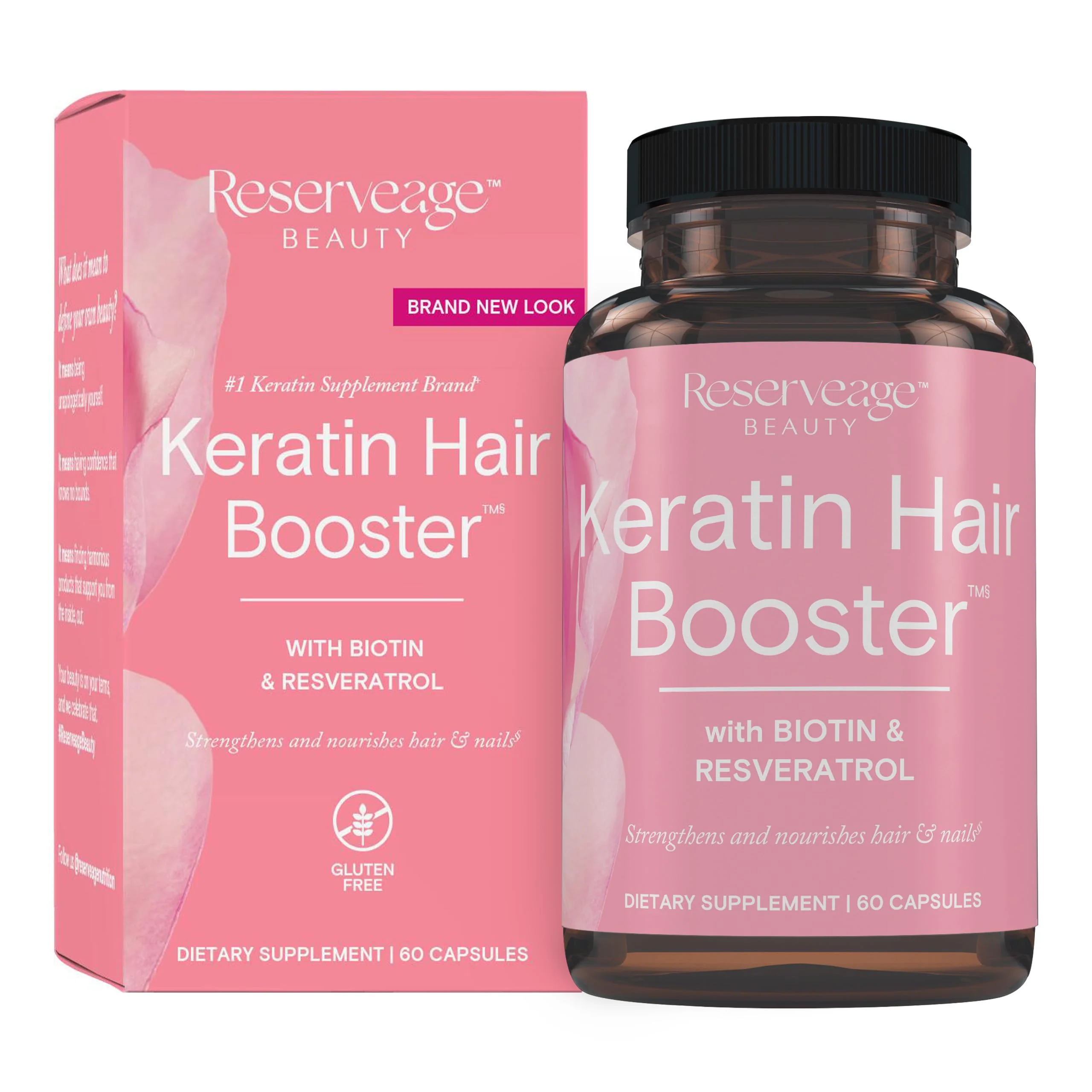 Reserveage Beauty Keratin Hair Booster with Biotin & Resveratrol – Hair & Nail Support for Women | 60 Capsules - Image 9