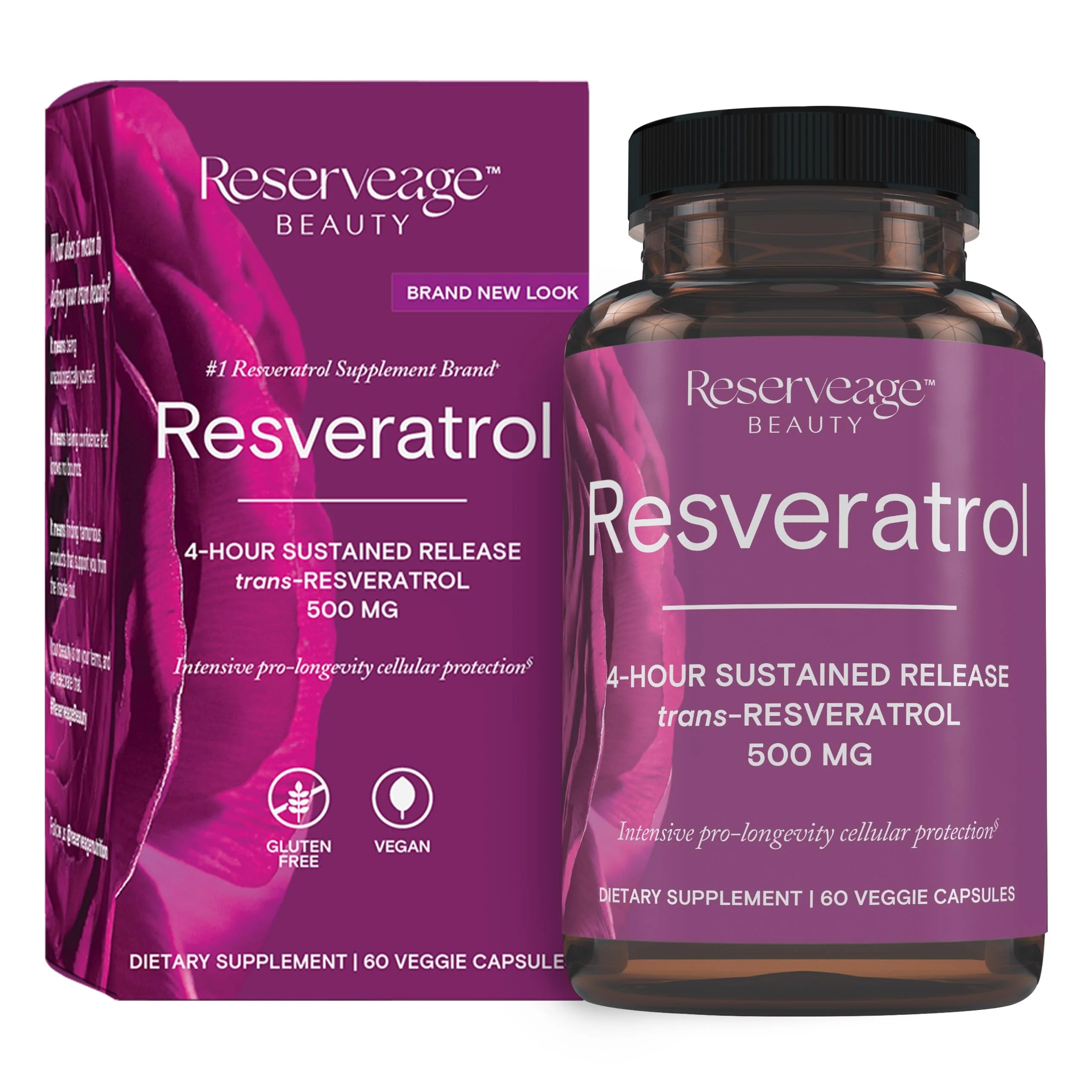 Reserveage Beauty Resveratrol 500 mg — Heart & Cellular Health Antioxidant Support | Vegan Capsule - Image 9