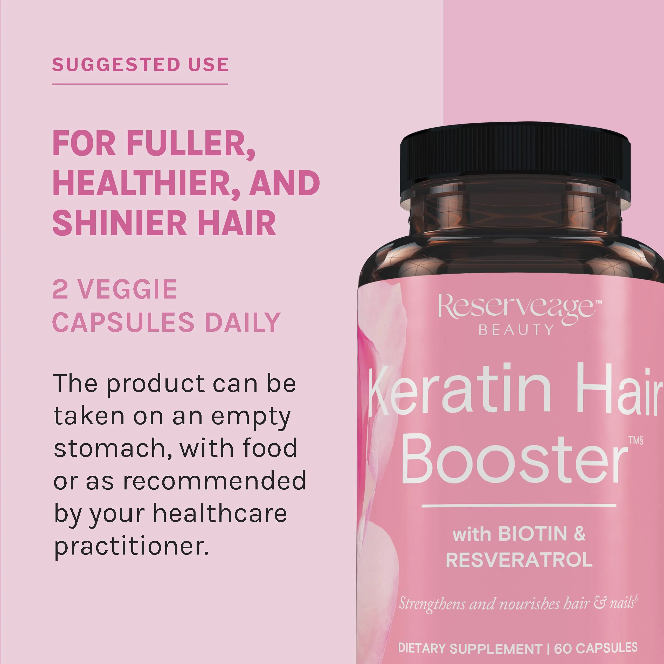 Reserveage Ultra Collagen Booster & Keratin Hair Booster – Dermaval, Biotin & Resveratrol | Hair & Skin Support - Image 12