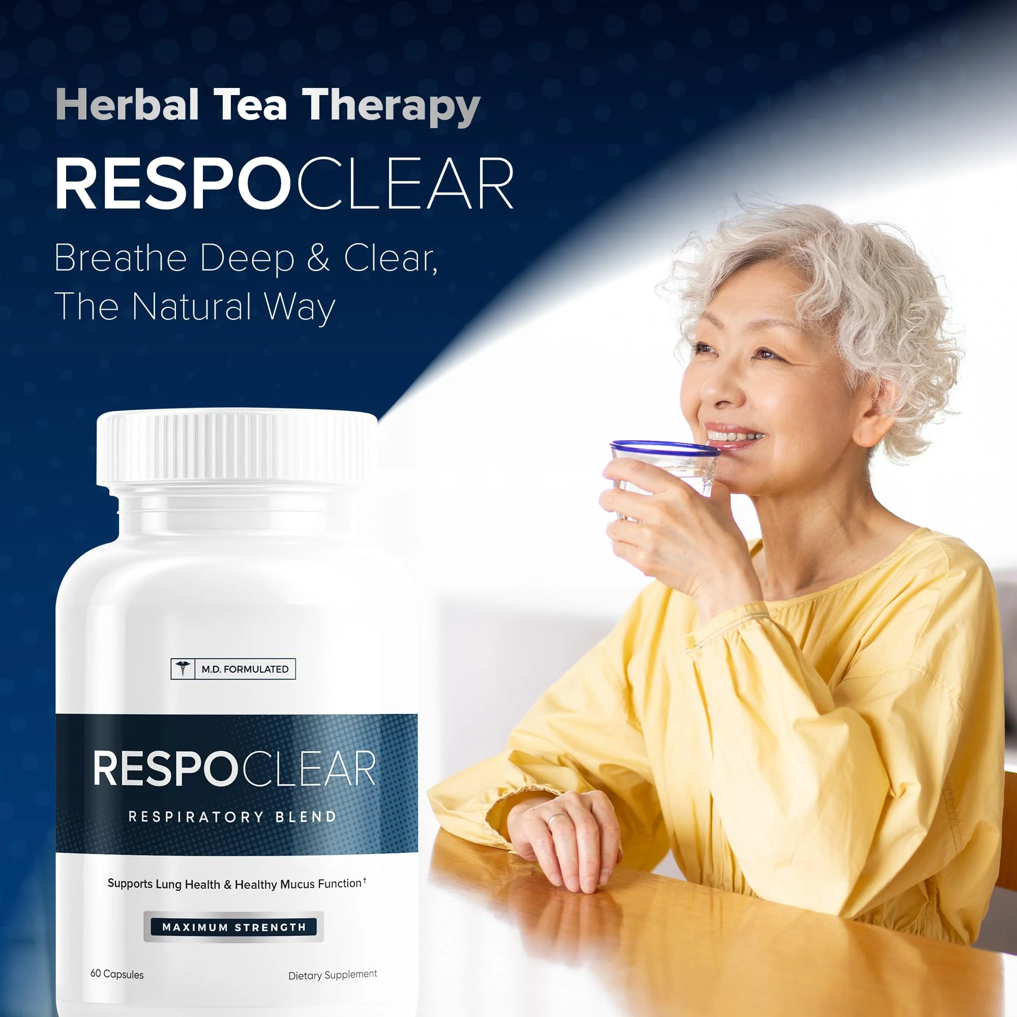 RespoClear 60 Caps – Herbal Respiratory Support, Lung Detox, Sinus Relief | NAC, Elderberry, Quercetin | GMO-Free, Made in USA - Image 2