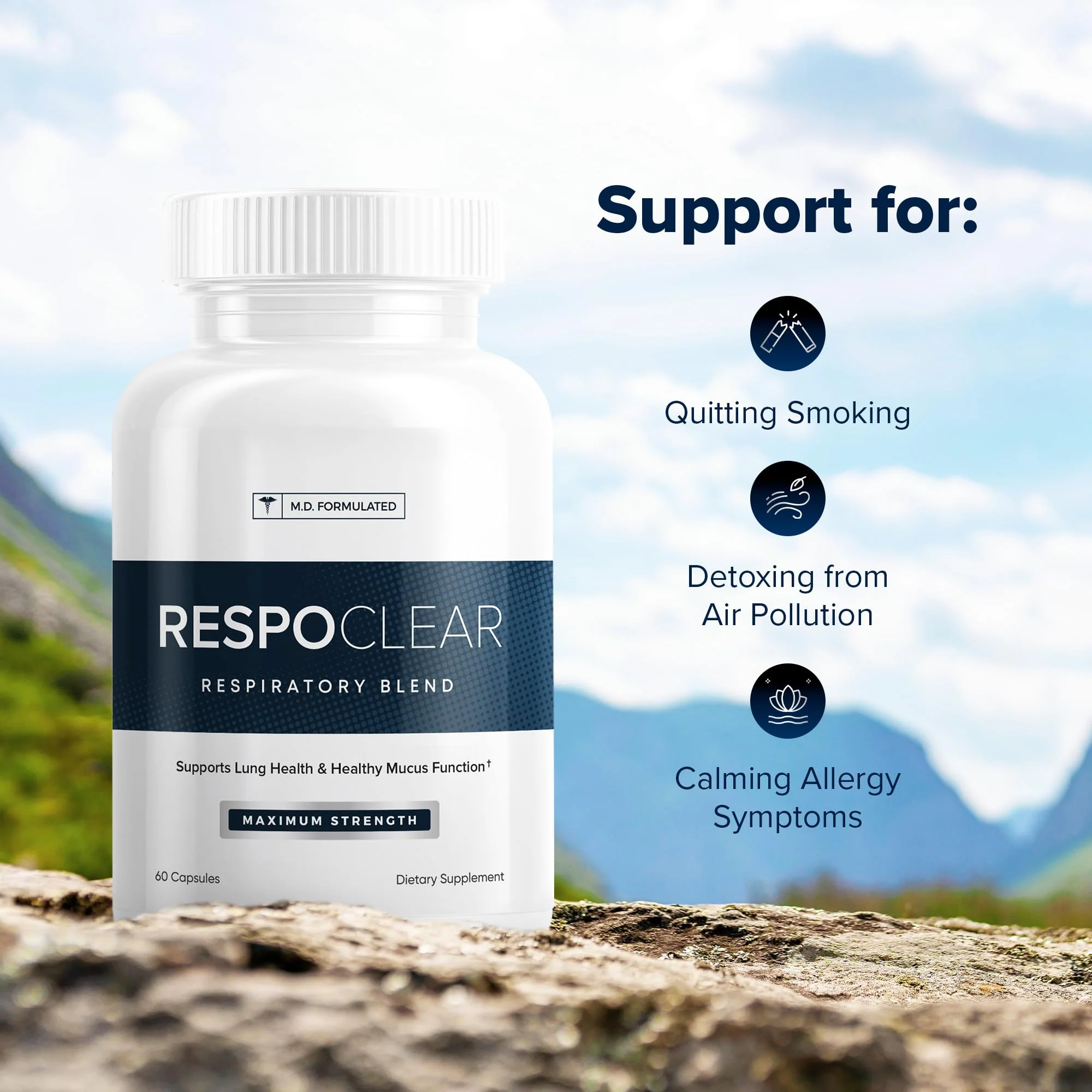 RespoClear 60 Caps – Herbal Respiratory Support, Lung Detox, Sinus Relief | NAC, Elderberry, Quercetin | GMO-Free, Made in USA - Image 5