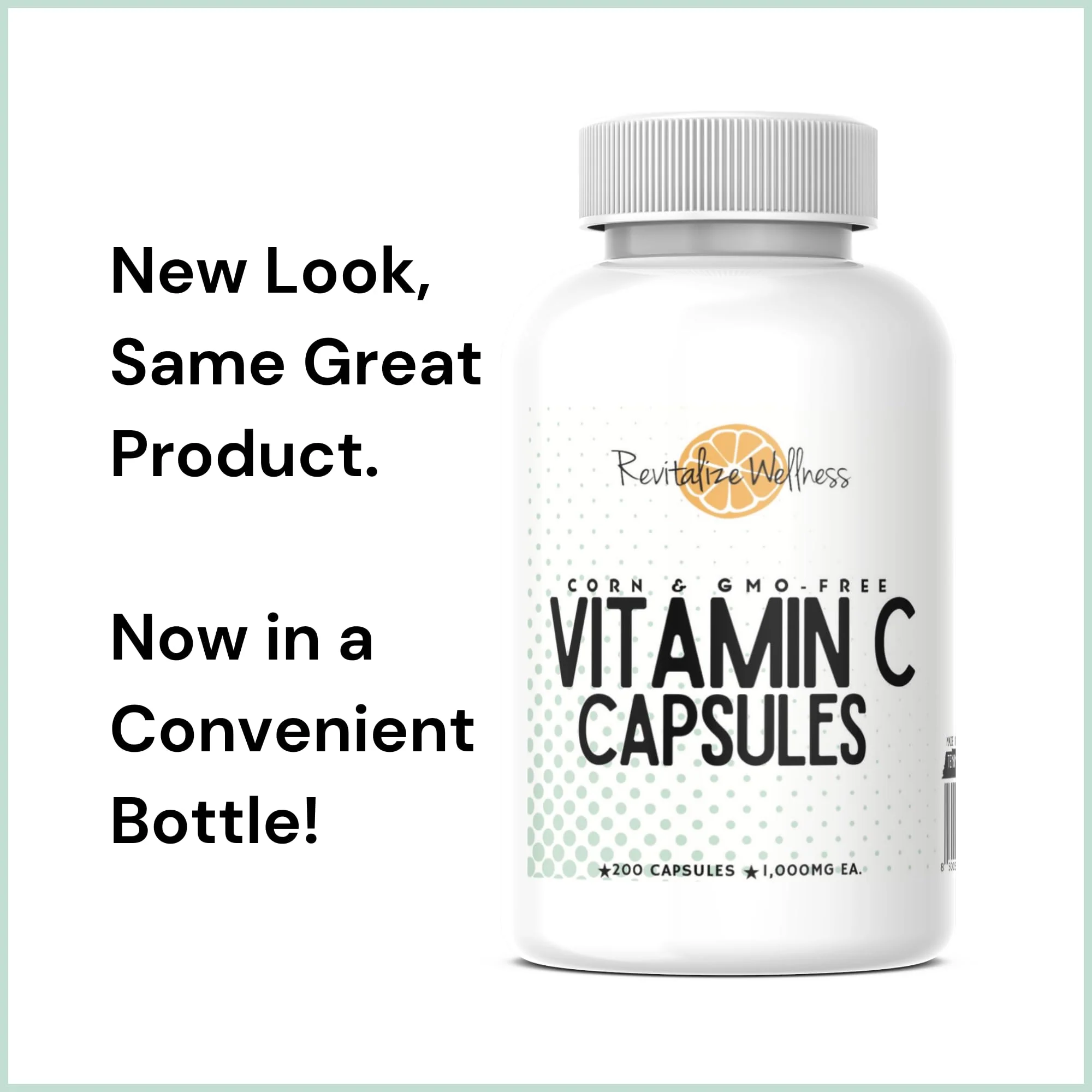 Revitalize Wellness Vitamin C Capsules – 1000 mg, 200 Servings, Pure & GMO-Free - Image 3