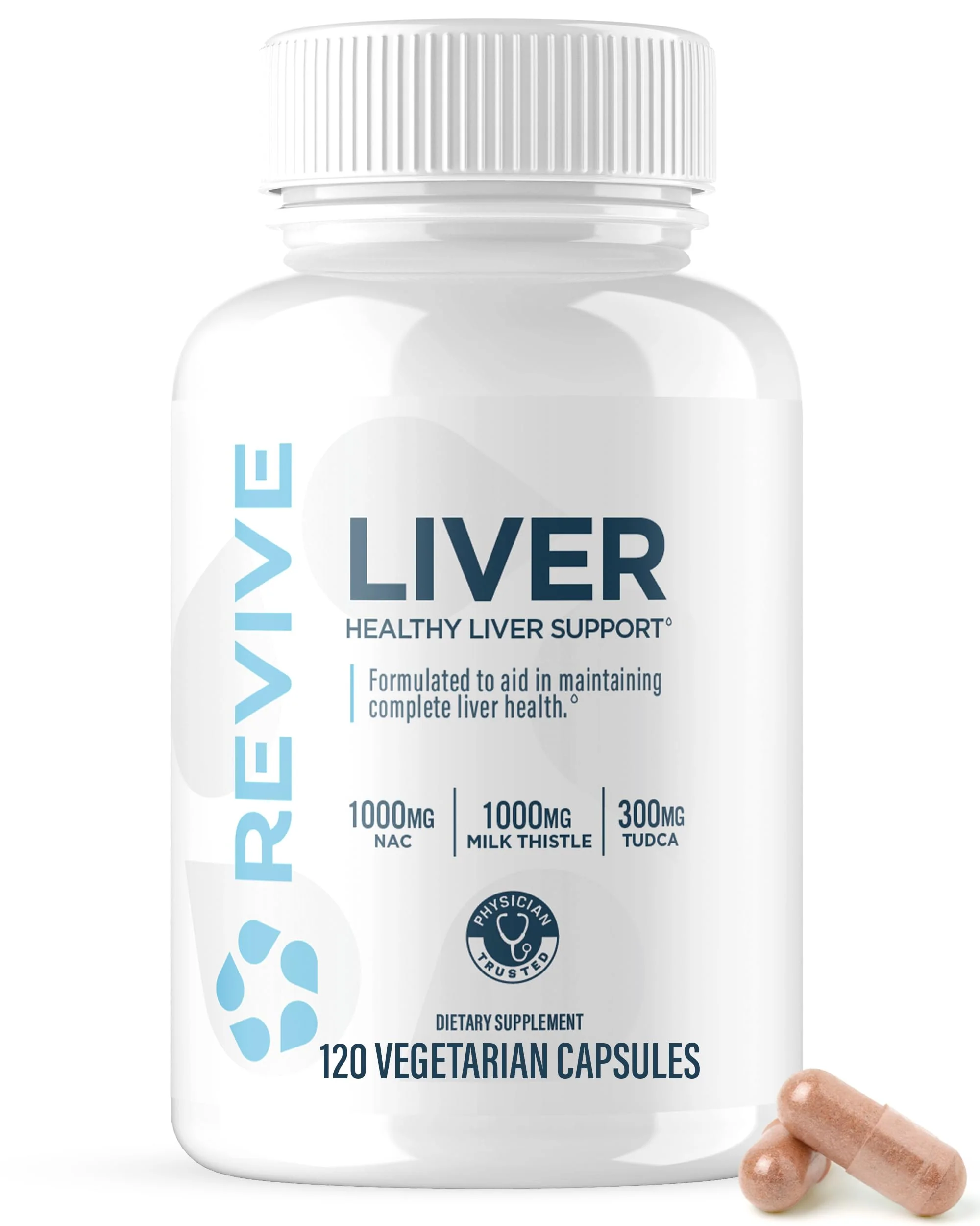 Revive MD Natural Liver Cleanse: Milk Thistle, NAC & TUDCA Detox | 120 Capsules - Image 9