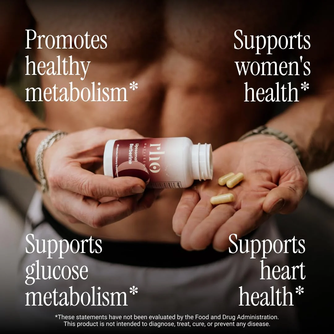 Rho Nutrition Liposomal Berberine Capsules – Ultra-High Absorption for Metabolic & Cardiovascular Health | Immune & Gut Support (60 Caps) - Image 3