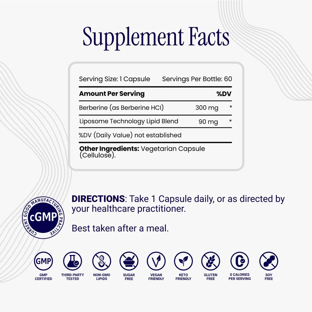 Rho Nutrition Liposomal Berberine Capsules – Ultra-High Absorption for Metabolic & Cardiovascular Health | Immune & Gut Support (60 Caps) - Image 9