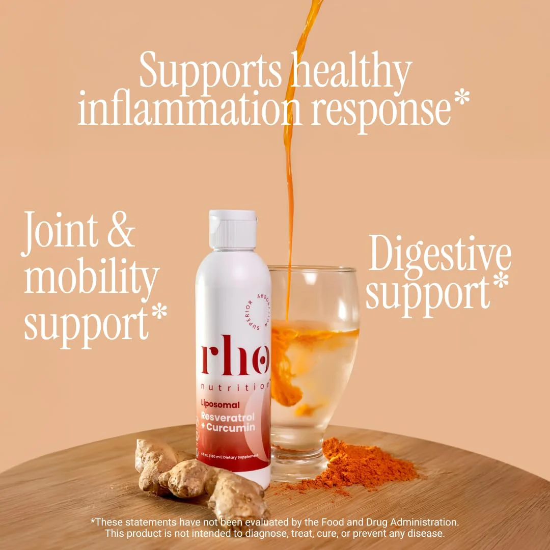 Rho Nutrition Liposomal Curcumin + Resveratrol – Ultra High Absorption Liquid - Image 2