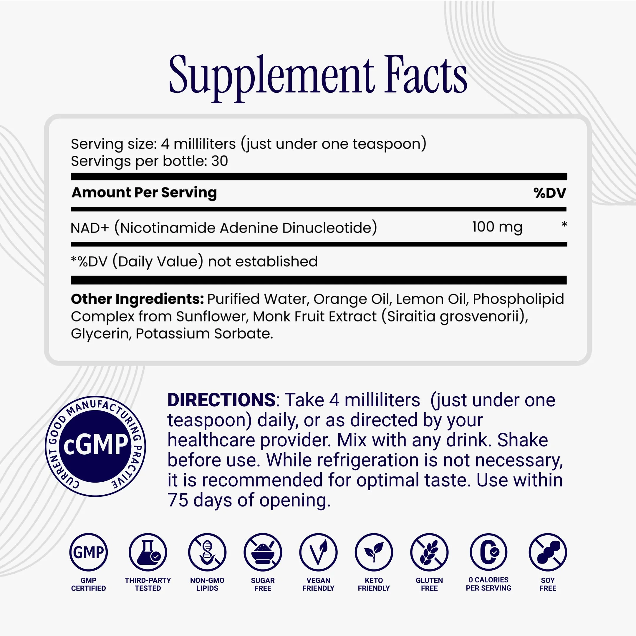 Rho Nutrition Liposomal NAD+ – Liquid NAD+ Supplement for Cellular Health & Energy - Image 3