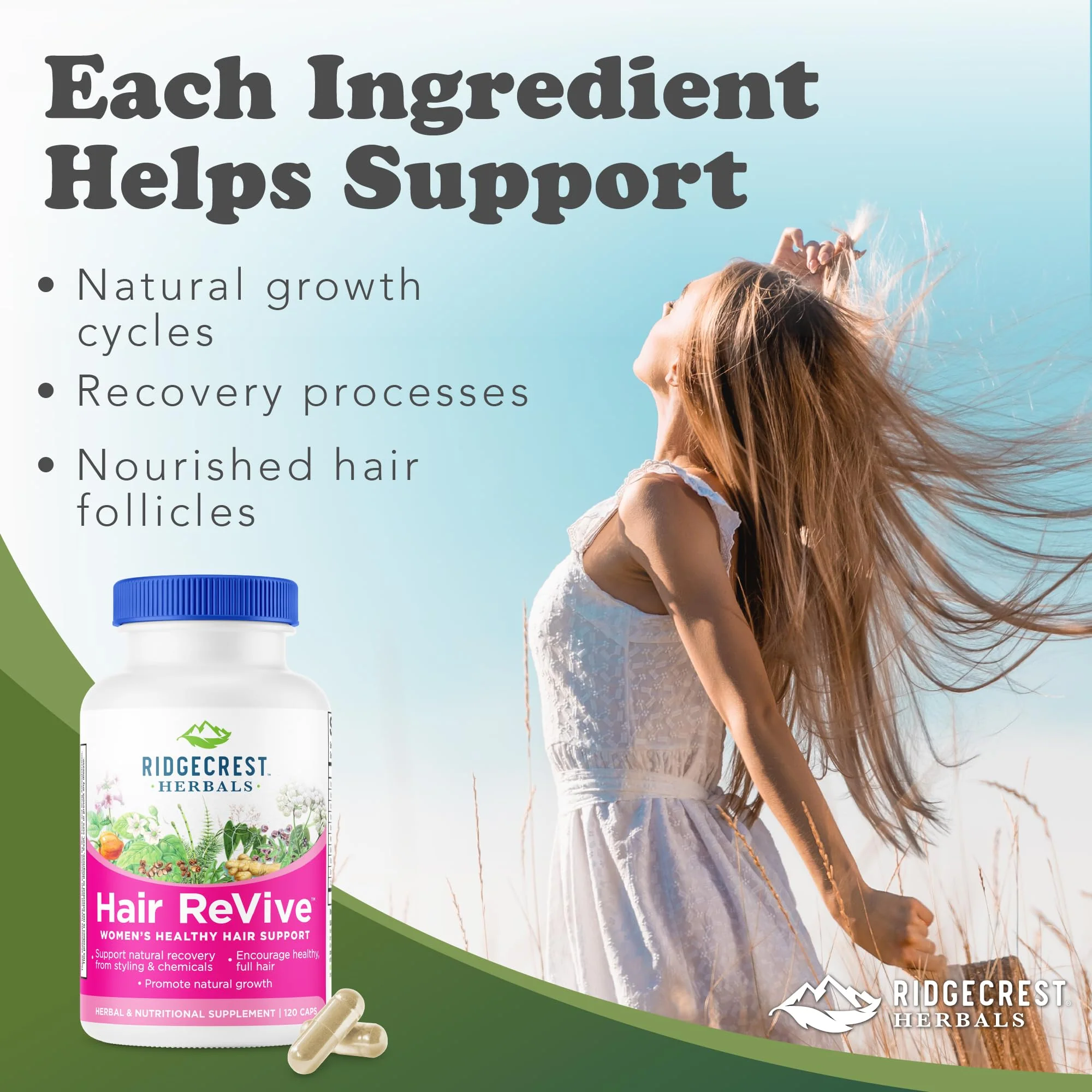 RidgeCrest Hair ReVive: Nutritional Hair Vitamins with Biotin 6000mcg - Image 9