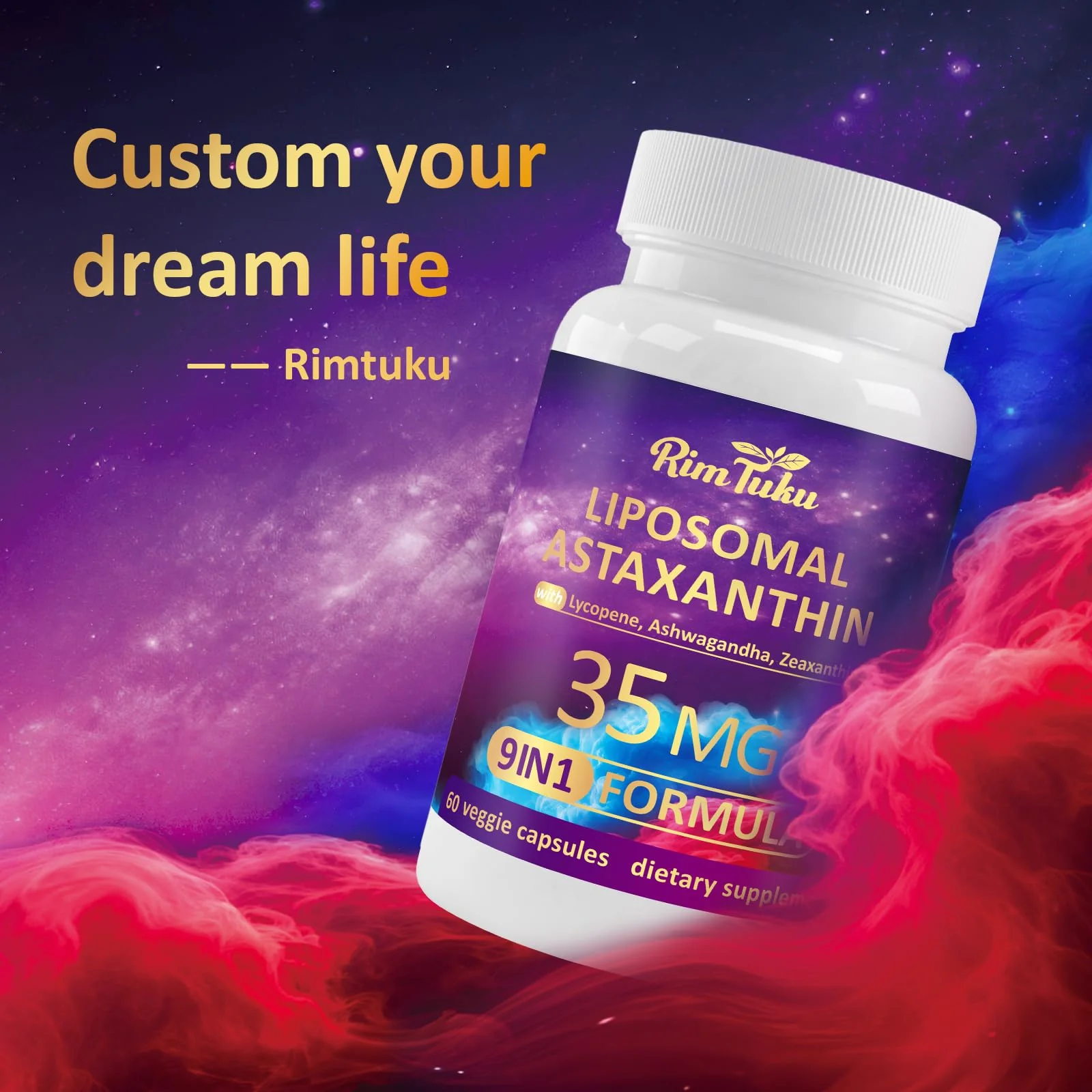 RimTuku Liposomal Astaxanthin 9-in-1 Supplement – Eye, Skin & Joint Health (180 Capsules) - Image 6