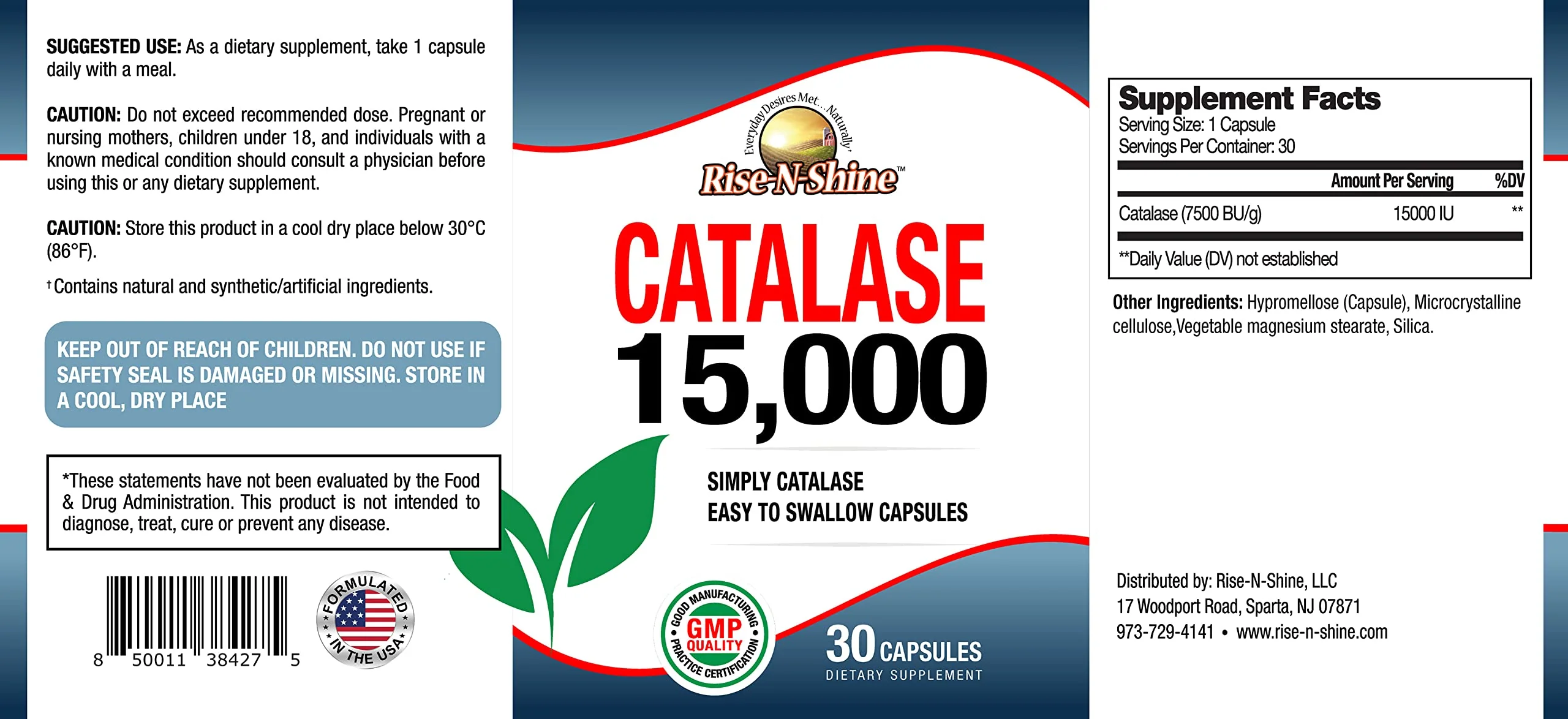 Rise-N-Shine Catalase Supplement 15,000 – Hair Health & Antioxidant Enzyme – 90 Capsules x 3 Bottles (90-Day Supply) - Image 4