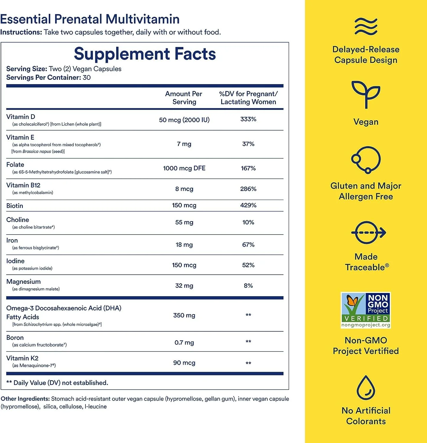 Ritual Essential for Women Prenatal Multivitamin – Vegan, Non-GMO, Citrus, 30 Days - Image 12