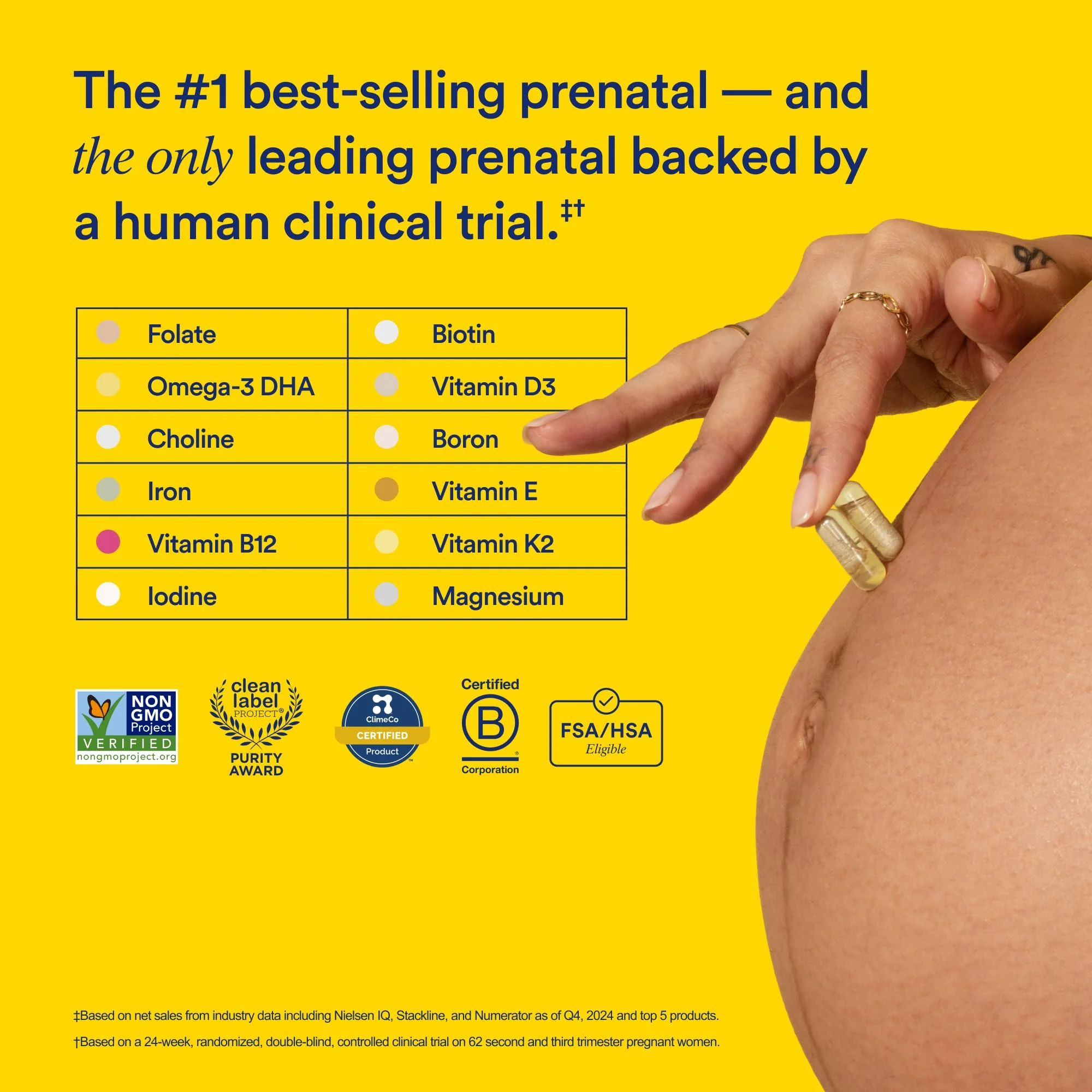 Ritual Essential for Women Prenatal Multivitamin – Vegan, Non-GMO, Citrus, 30 Days - Image 2