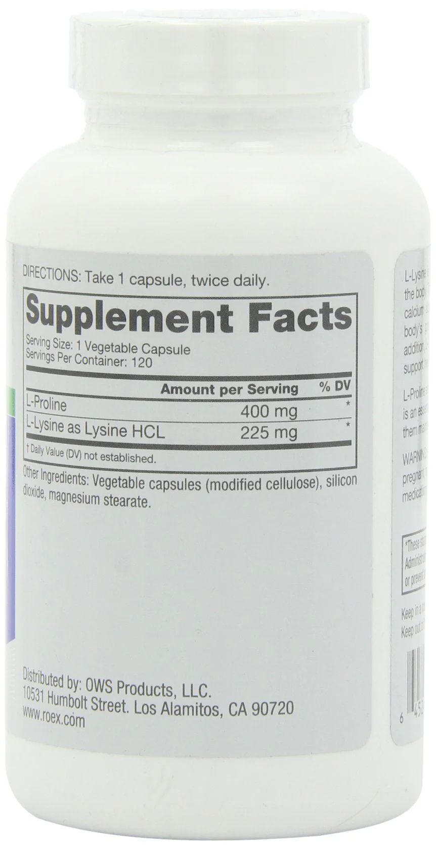 Roex Vitamins | L-Lysine | L-Proline | Muscle Maintenance and Recovery | Healthy Joints | Nutritional-Supplement | 120 Count - Image 3