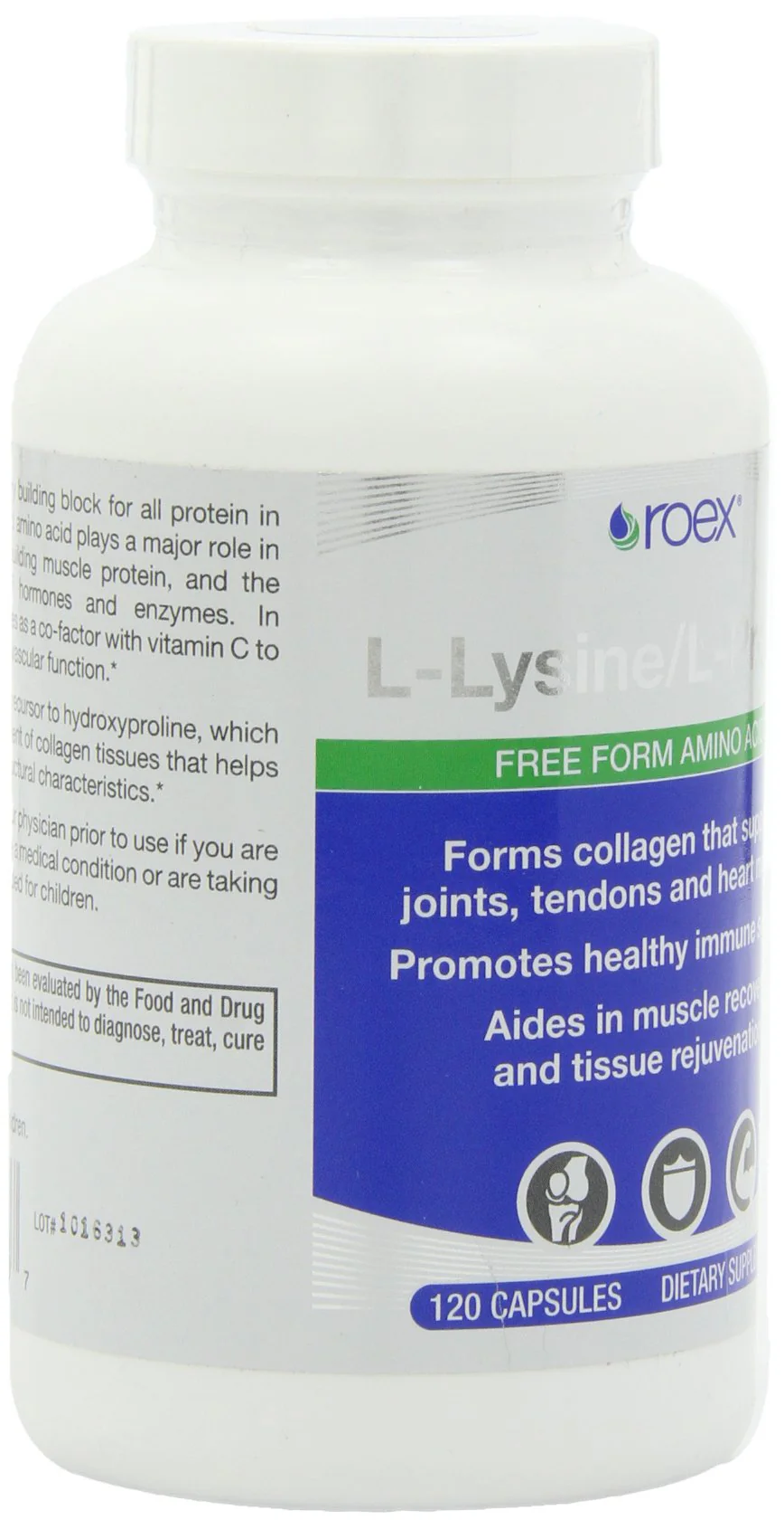 Roex Vitamins | L-Lysine | L-Proline | Muscle Maintenance and Recovery | Healthy Joints | Nutritional-Supplement | 120 Count - Image 6