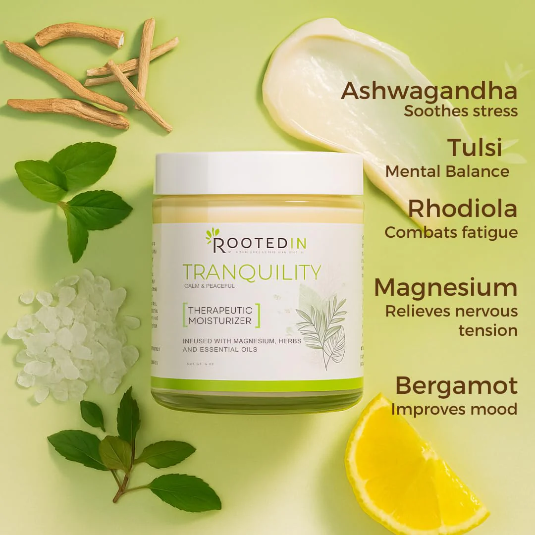 Rooted In Magnesium Cream with Ashwagandha – Aromatherapy Calming Lotion for Stress Relief, Sleep & Muscle Comfort - Image 11