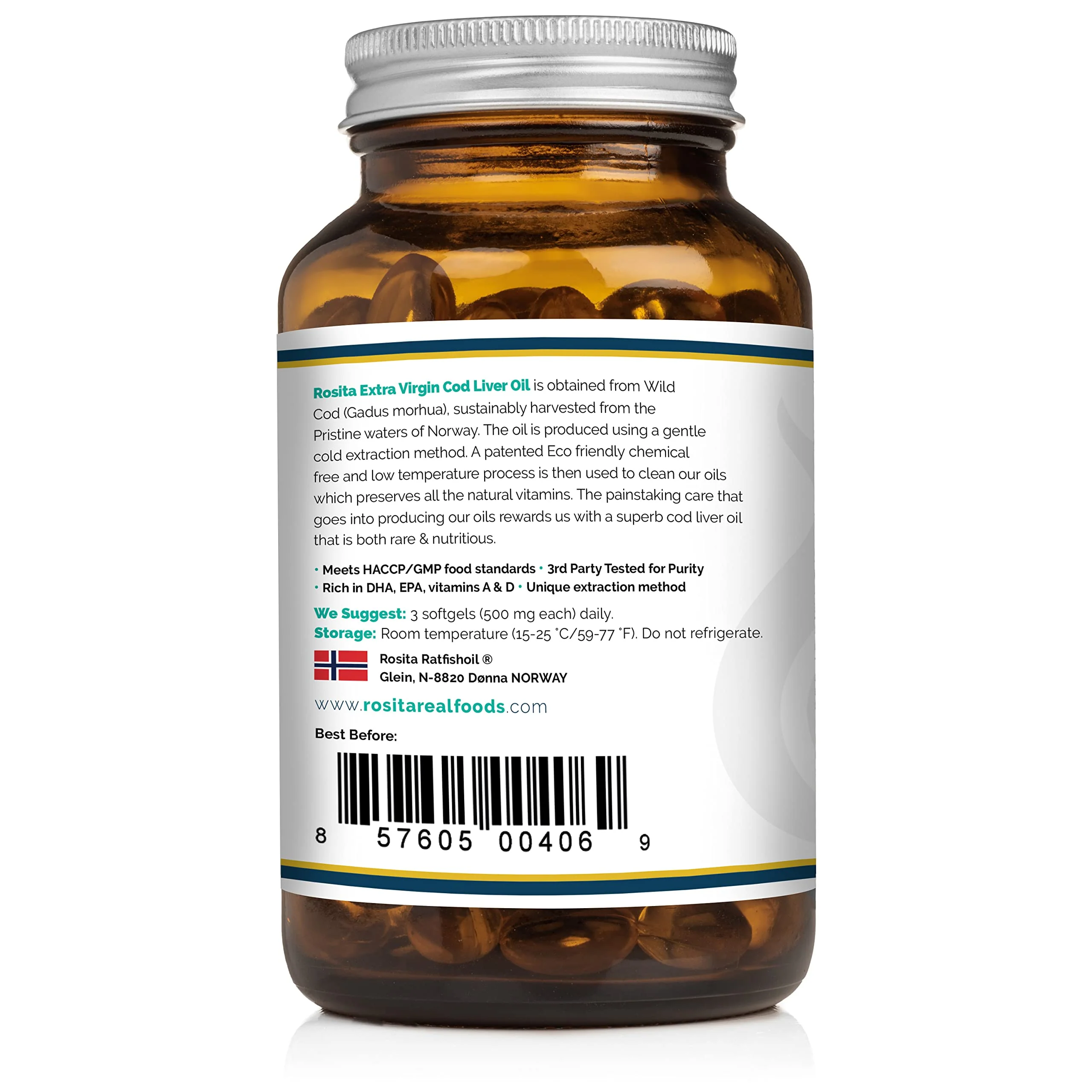 Rosita Extra Virgin Cod Liver Oil Softgels – 90 Count | Rosita Real Foods - Image 7