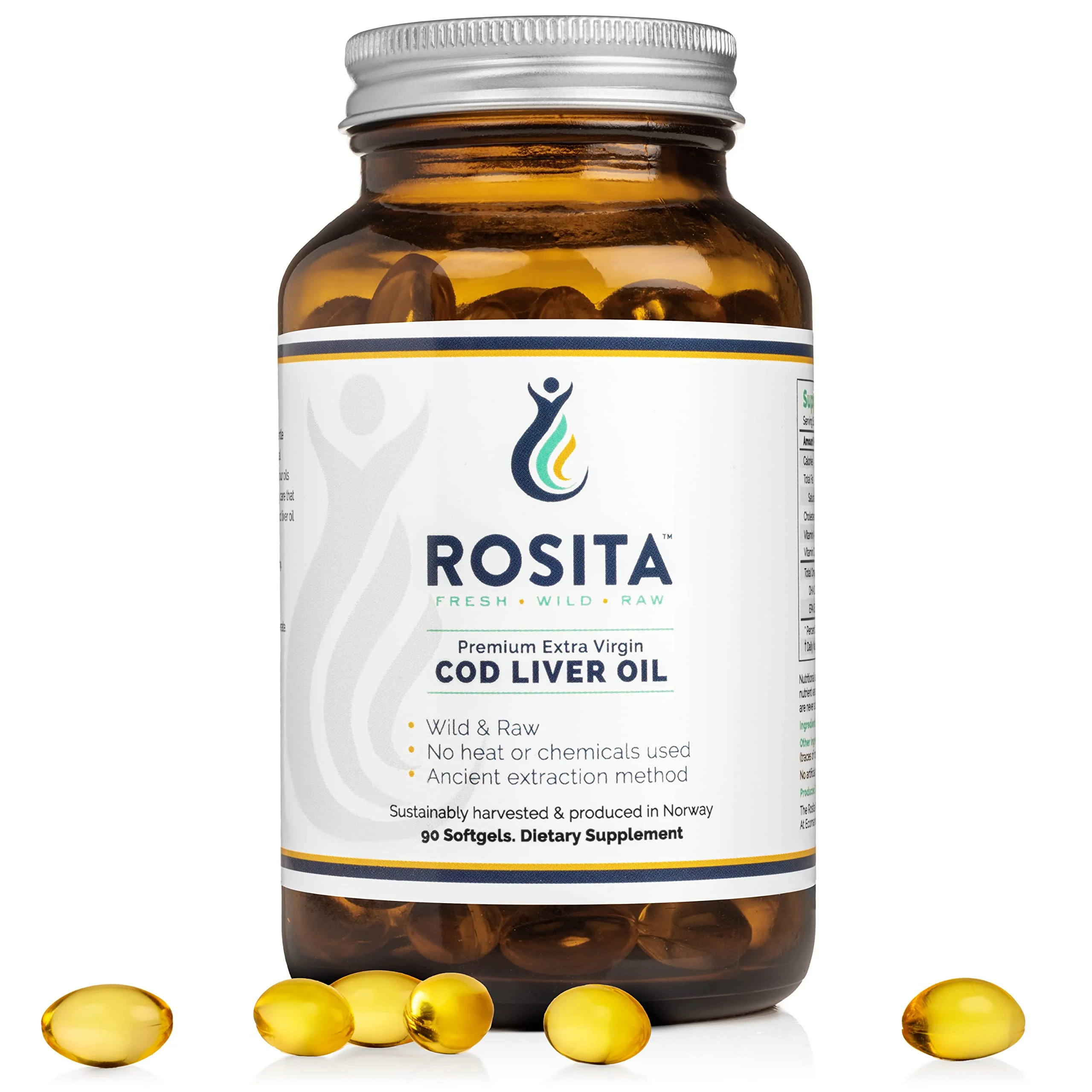 Rosita Extra Virgin Cod Liver Oil Softgels – 90 Count | Rosita Real Foods - Image 8